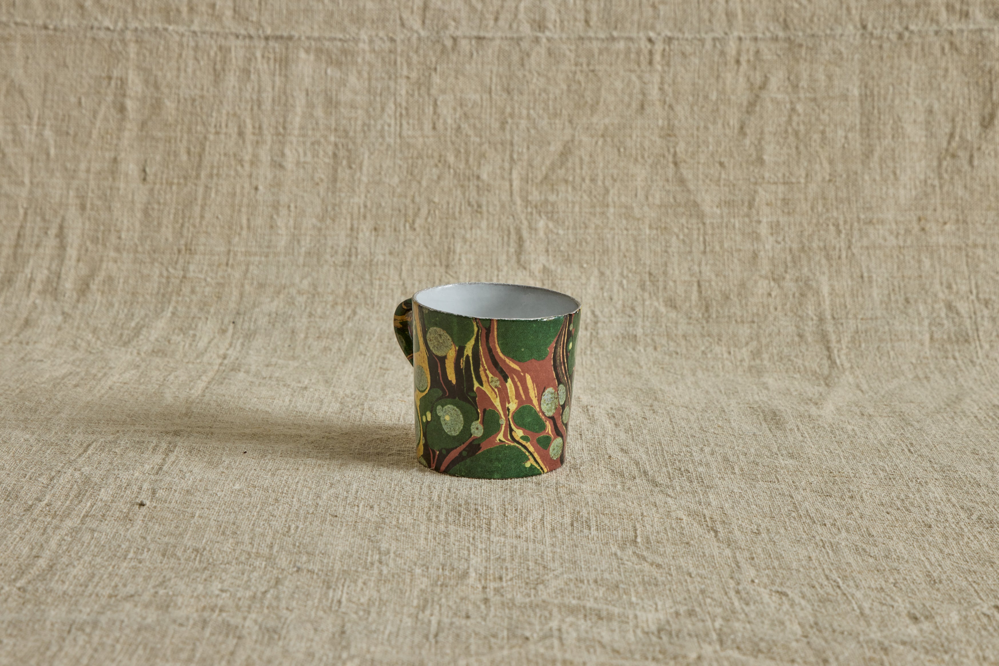 Nicky Kehoe - Cup with Green, Red & Yellow Marble Exterior