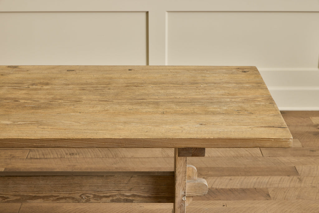 Nicky Kehoe - Custom Trestle Dining Table, Reclaimed Pine