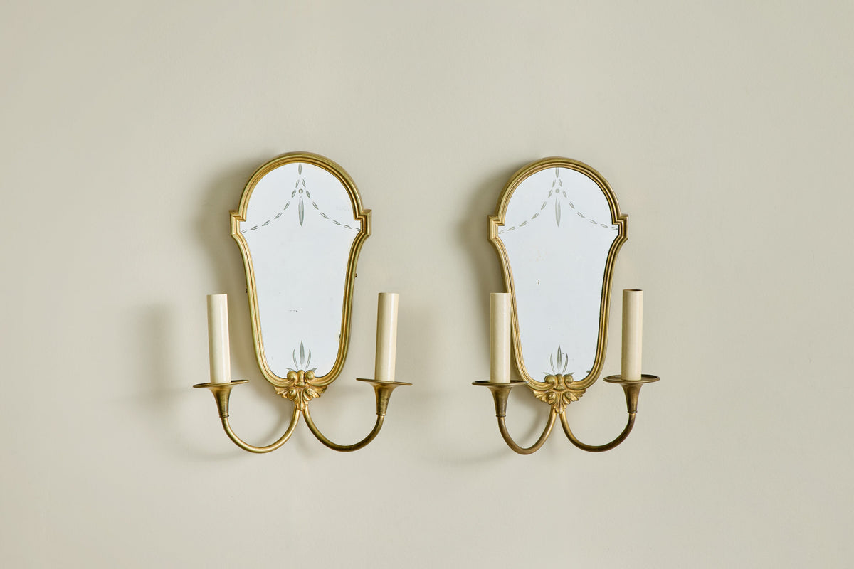 Nicky Kehoe - VTG PAIR OF NEOCLASSICAL MIRROR SCONCES