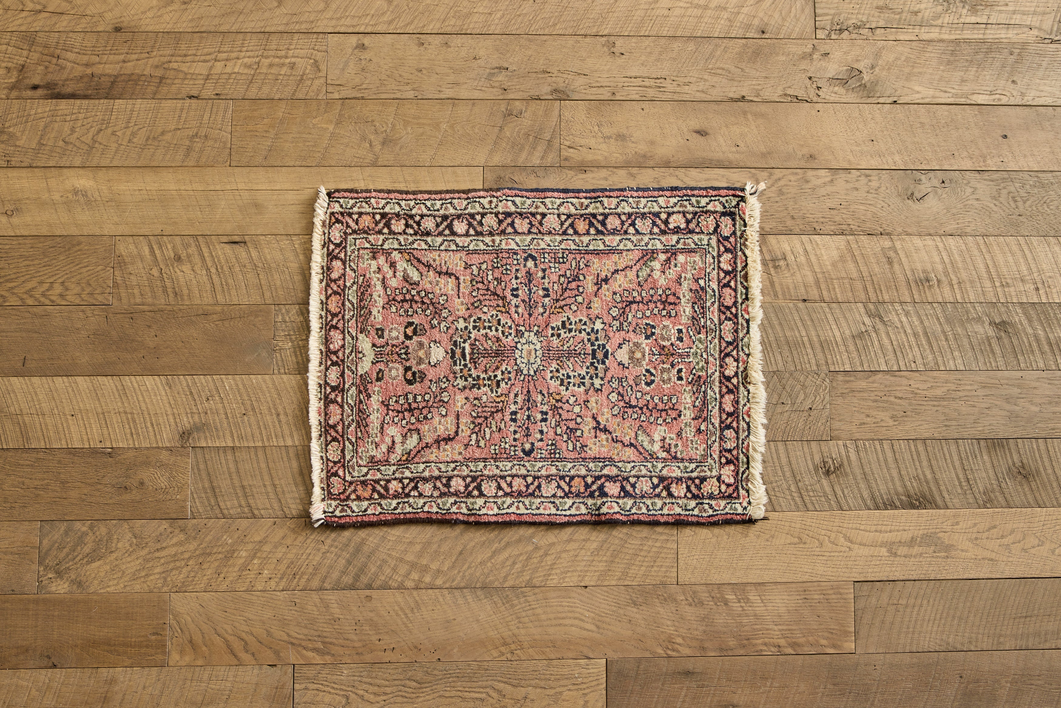 Nicky Kehoe - VTG BLUSH PERSIAN SCATTER RUG 2' X 2'8