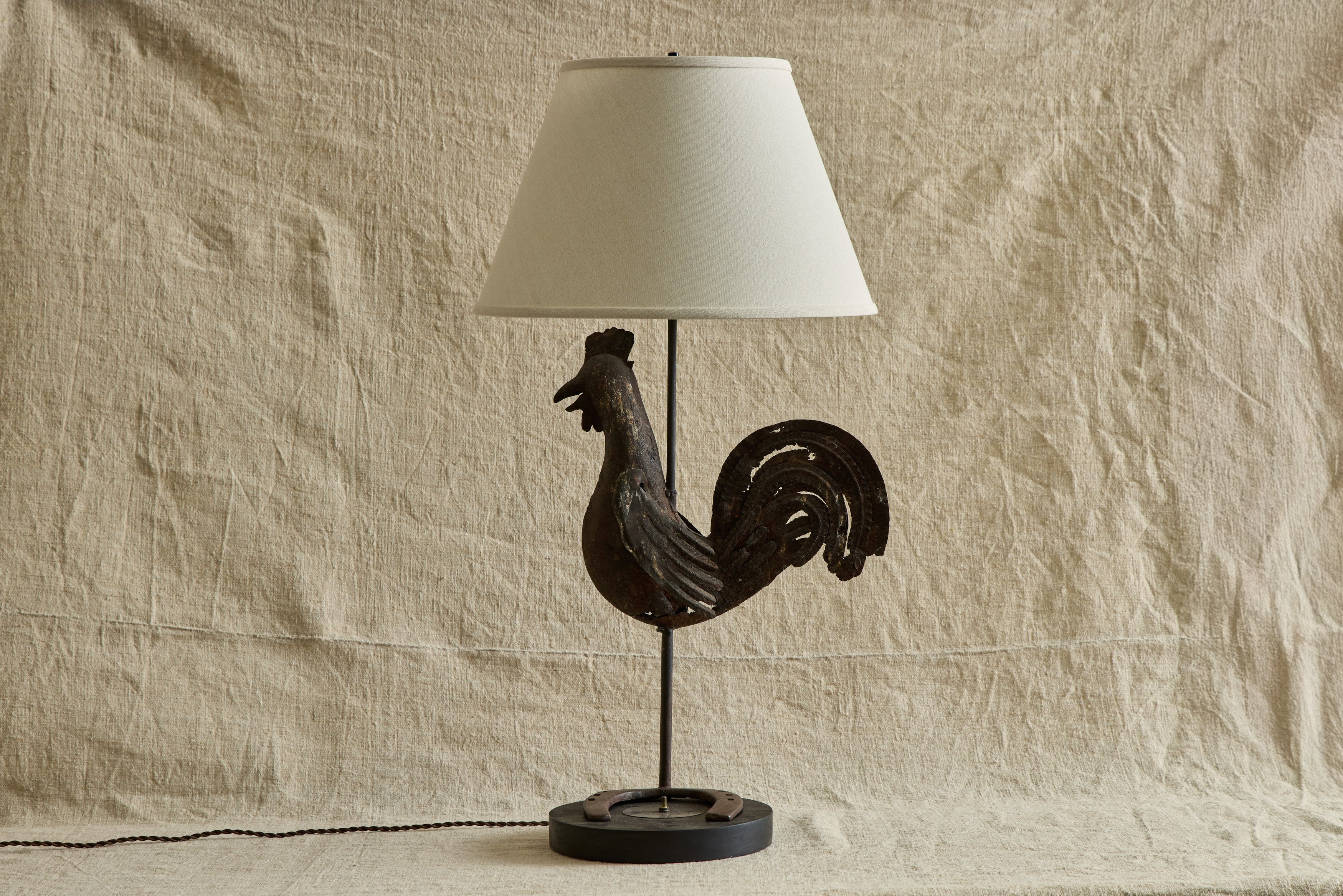 Nicky Kehoe - VTG ROOSTER METAL TABLE LAMP