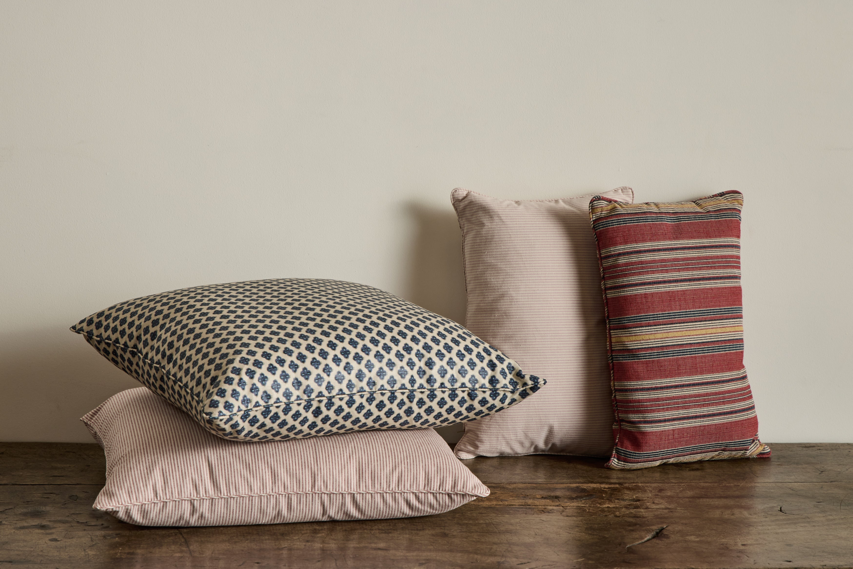 Nicky Kehoe - Howe Ticking in Red/White Pillow