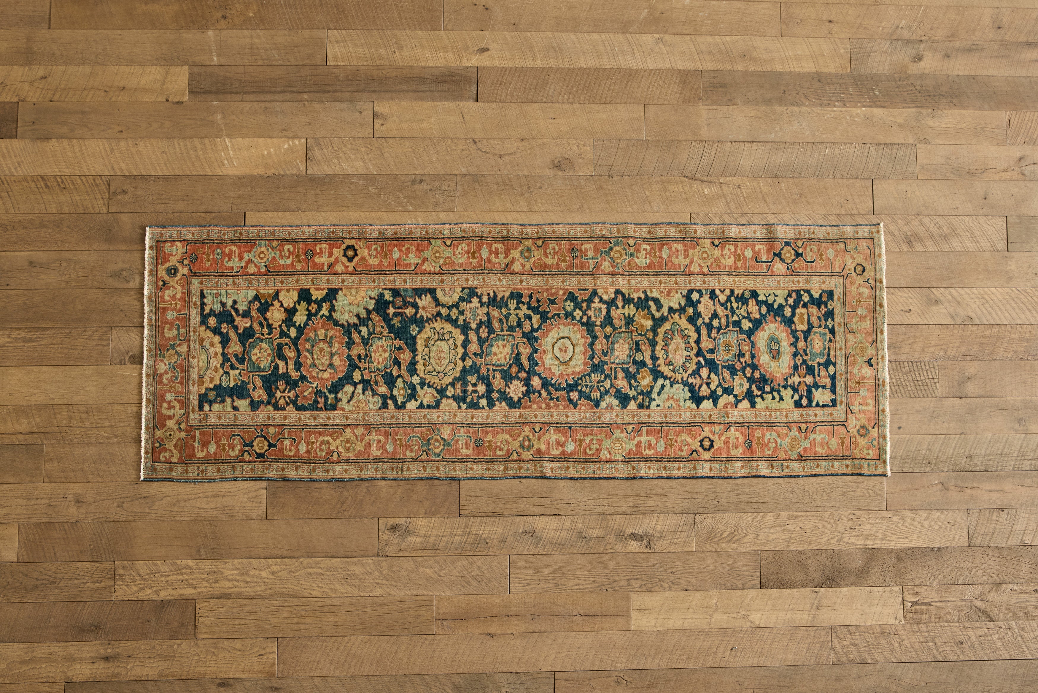 Nicky Kehoe - VTG BLUSH & BLUE PERSIAN RUNNER 2'8 X 8