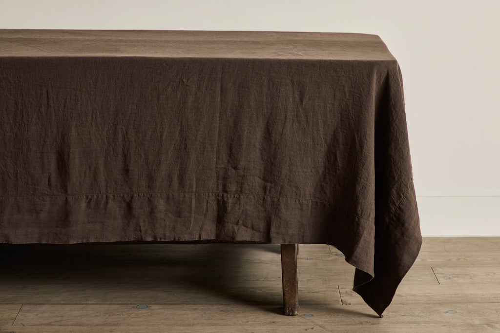Nicky Kehoe - Linen Tablecloth in Brown