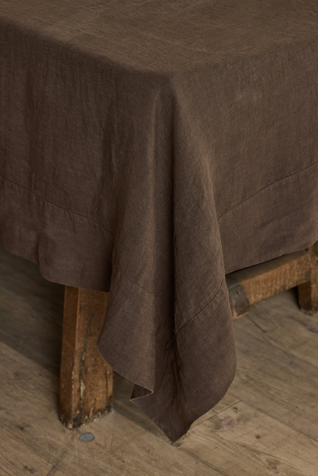 Nicky Kehoe - Linen Tablecloth in Brown