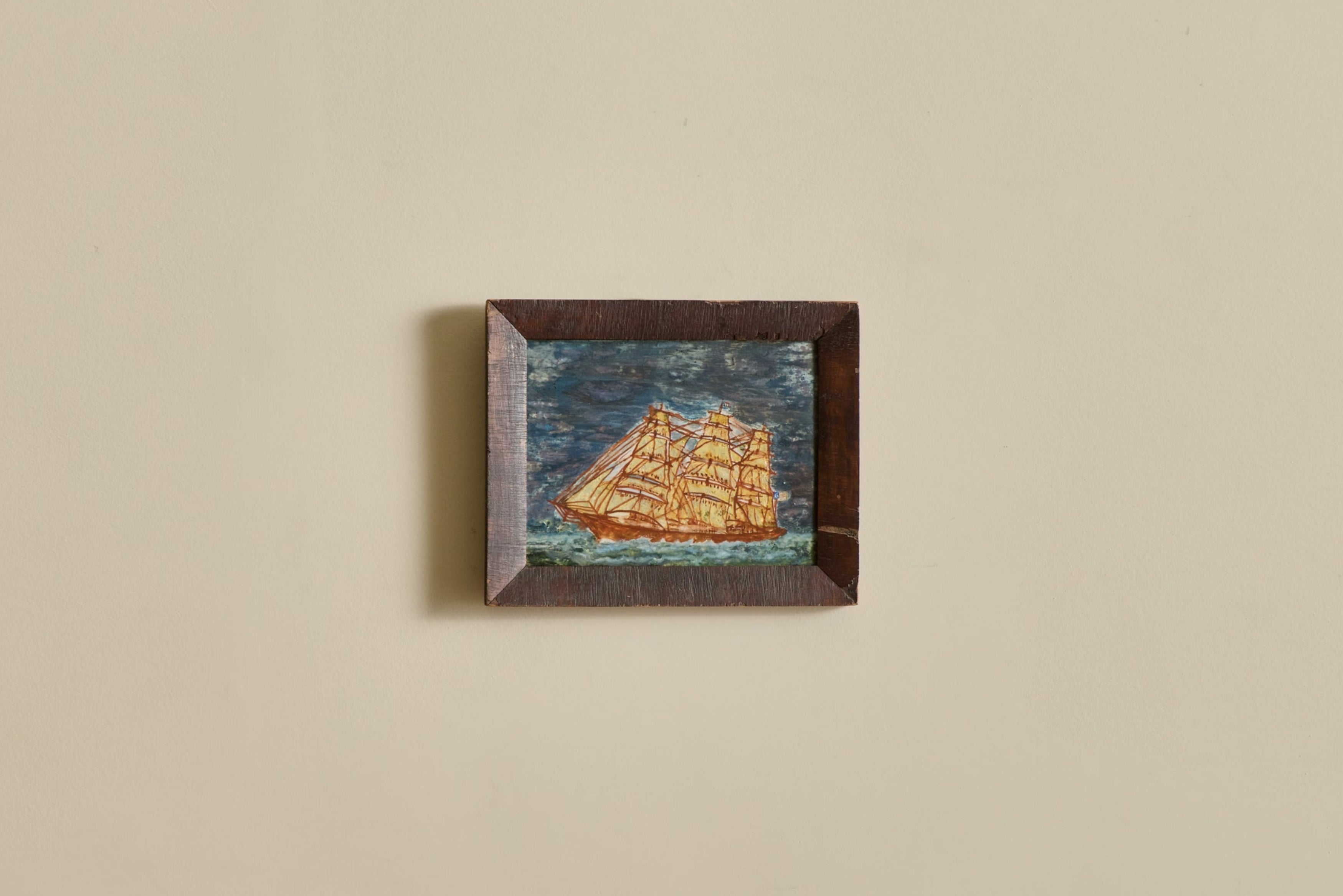 Nicky Kehoe - VTG REVERSE GLASS SHIP PAINTING