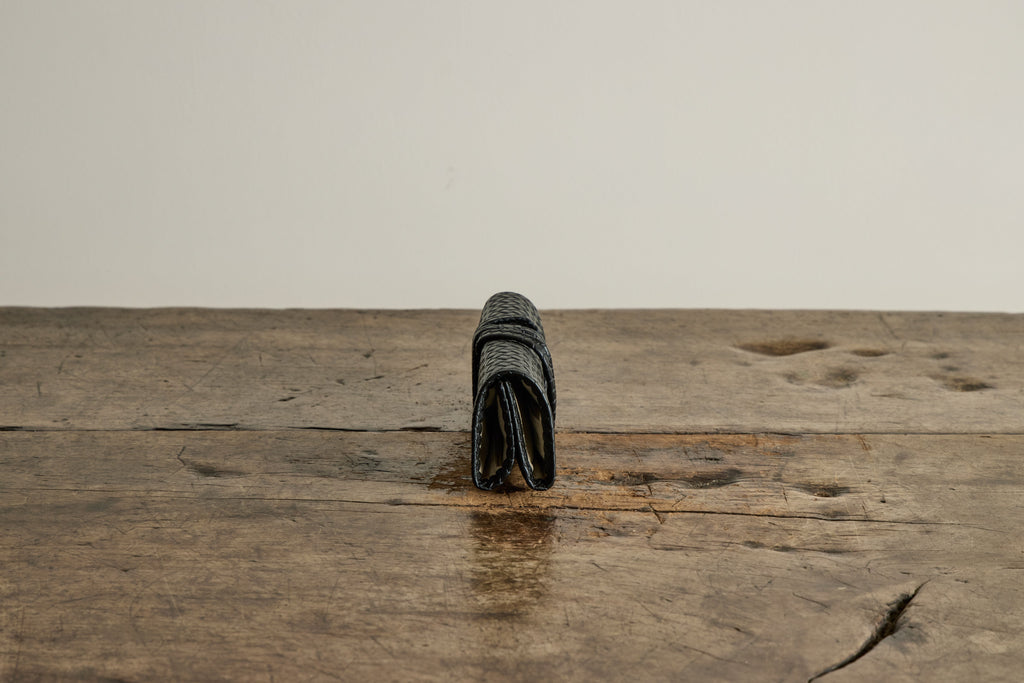 Nicky Kehoe - Black Woven Leather Jewelry Roll