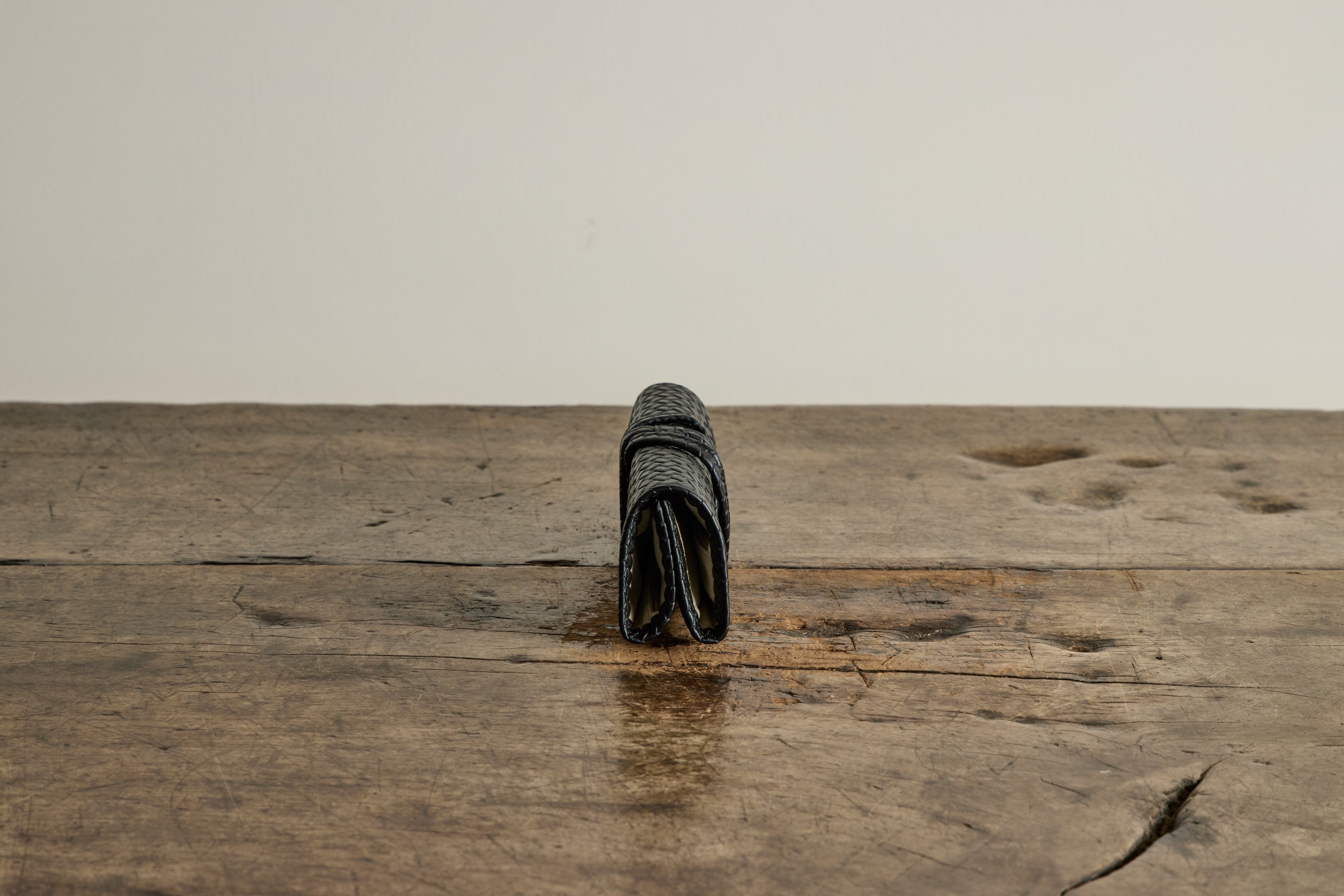 Nicky Kehoe - Black Woven Leather Jewelry Roll