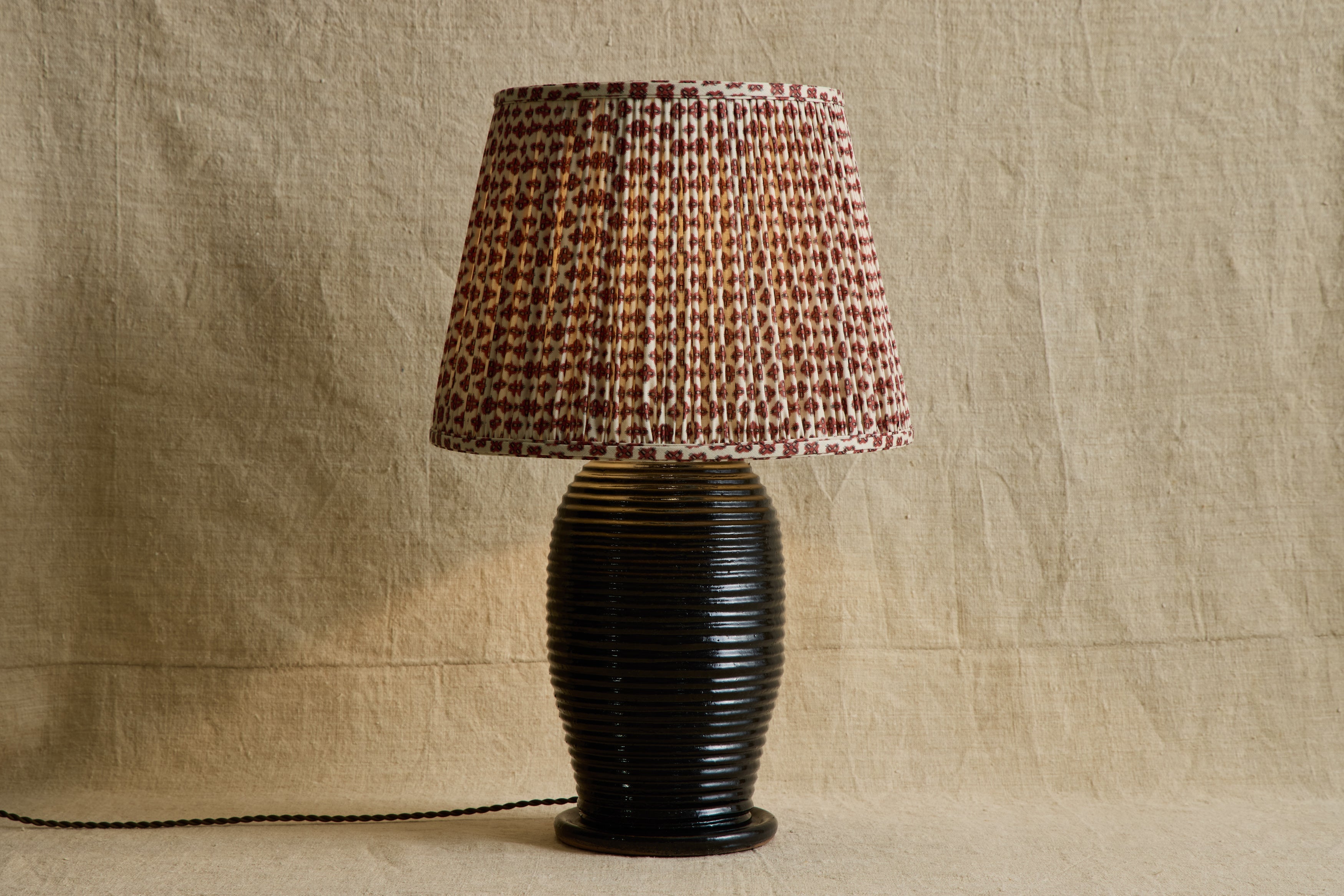 Nicky Kehoe - Knurl Brick Linen Pleated Lampshade (Multiple Styles)