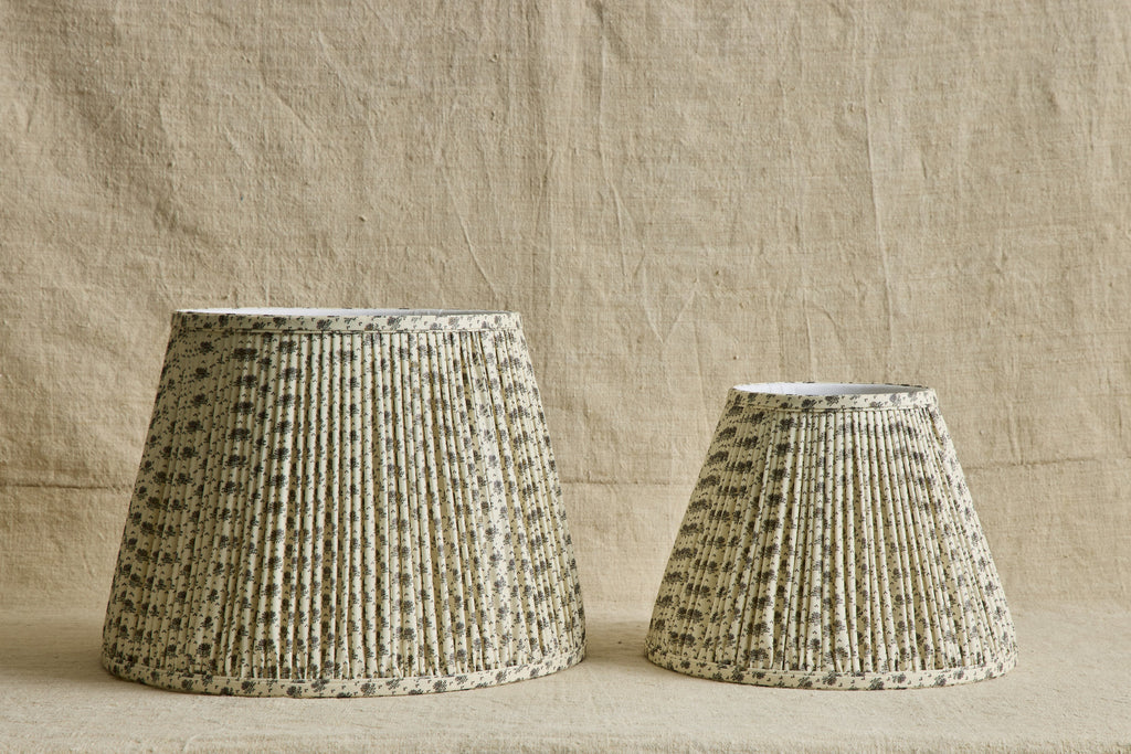 Nicky Kehoe - Little Weed Mauve Linen Pleated Lampshade (Multiple Styles)