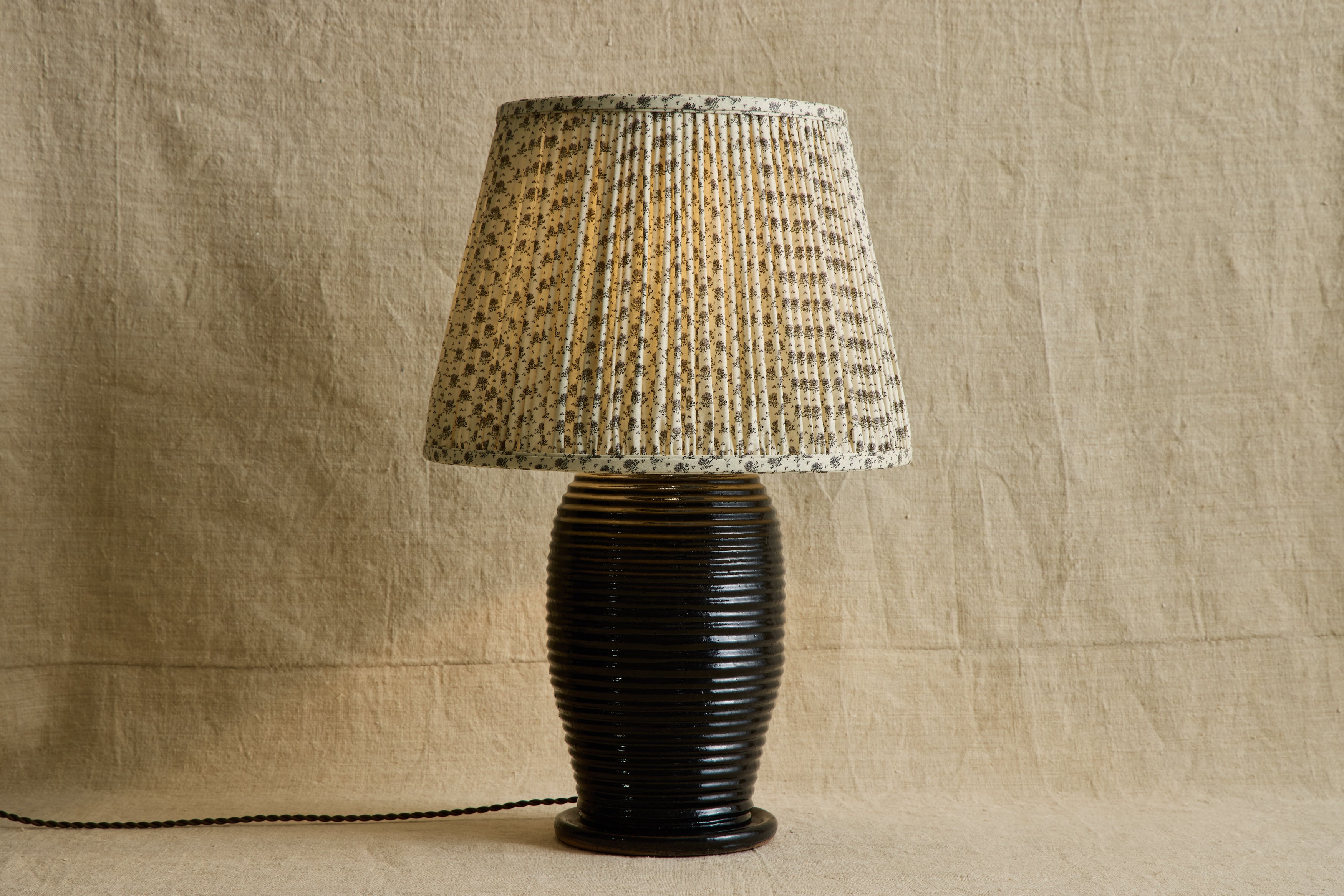 Nicky Kehoe - Little Weed Mauve Linen Pleated Lampshade (Multiple Styles)