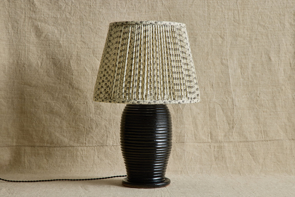 Nicky Kehoe - Little Weed Mauve Linen Pleated Lampshade (Multiple Styles)