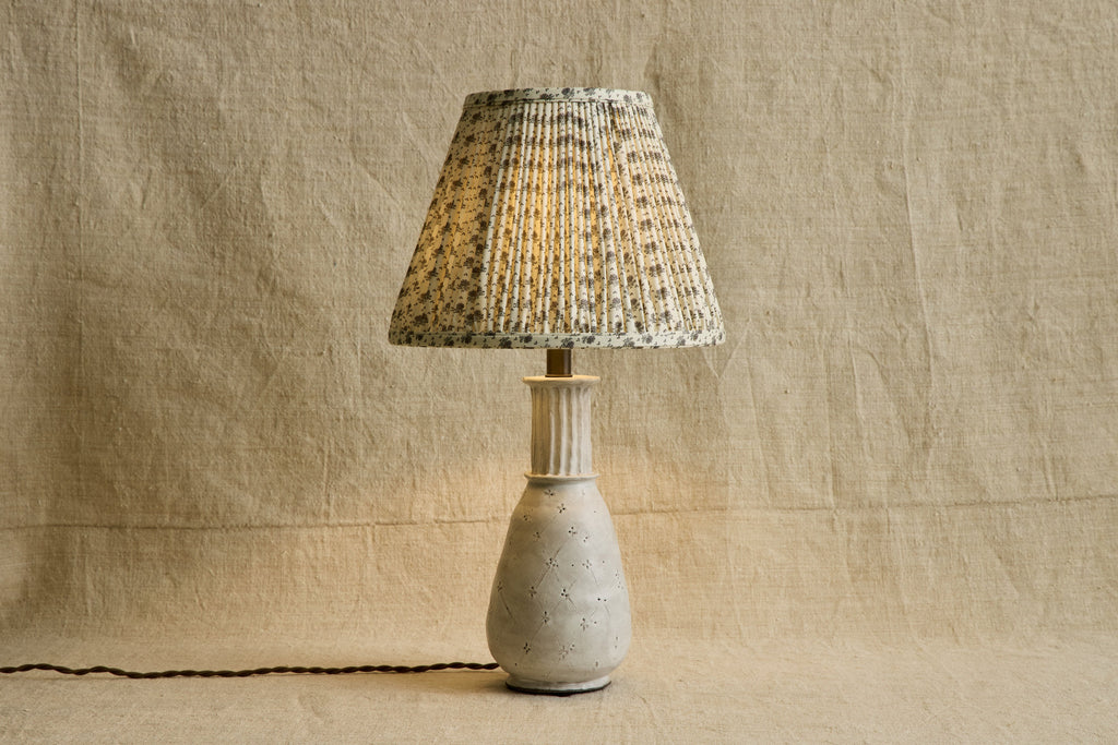 Nicky Kehoe - Little Weed Mauve Linen Pleated Lampshade (Multiple Styles)