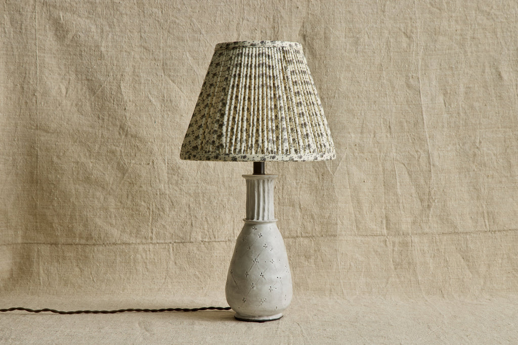 Nicky Kehoe - Little Weed Mauve Linen Pleated Lampshade (Multiple Styles)