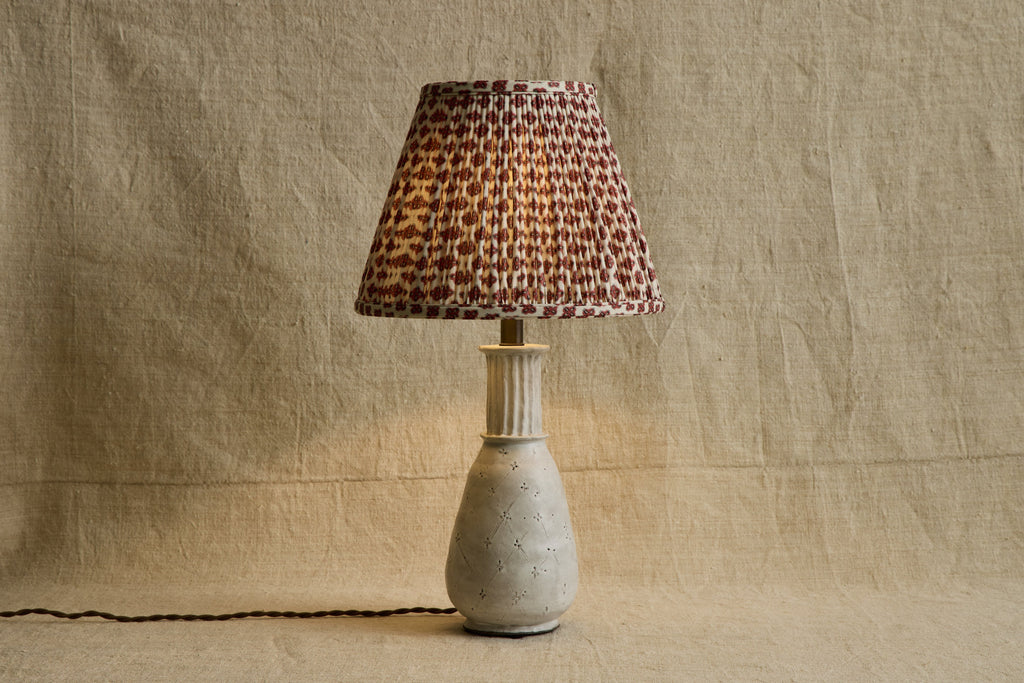 Nicky Kehoe - Knurl Brick Linen Pleated Lampshade (Multiple Styles)