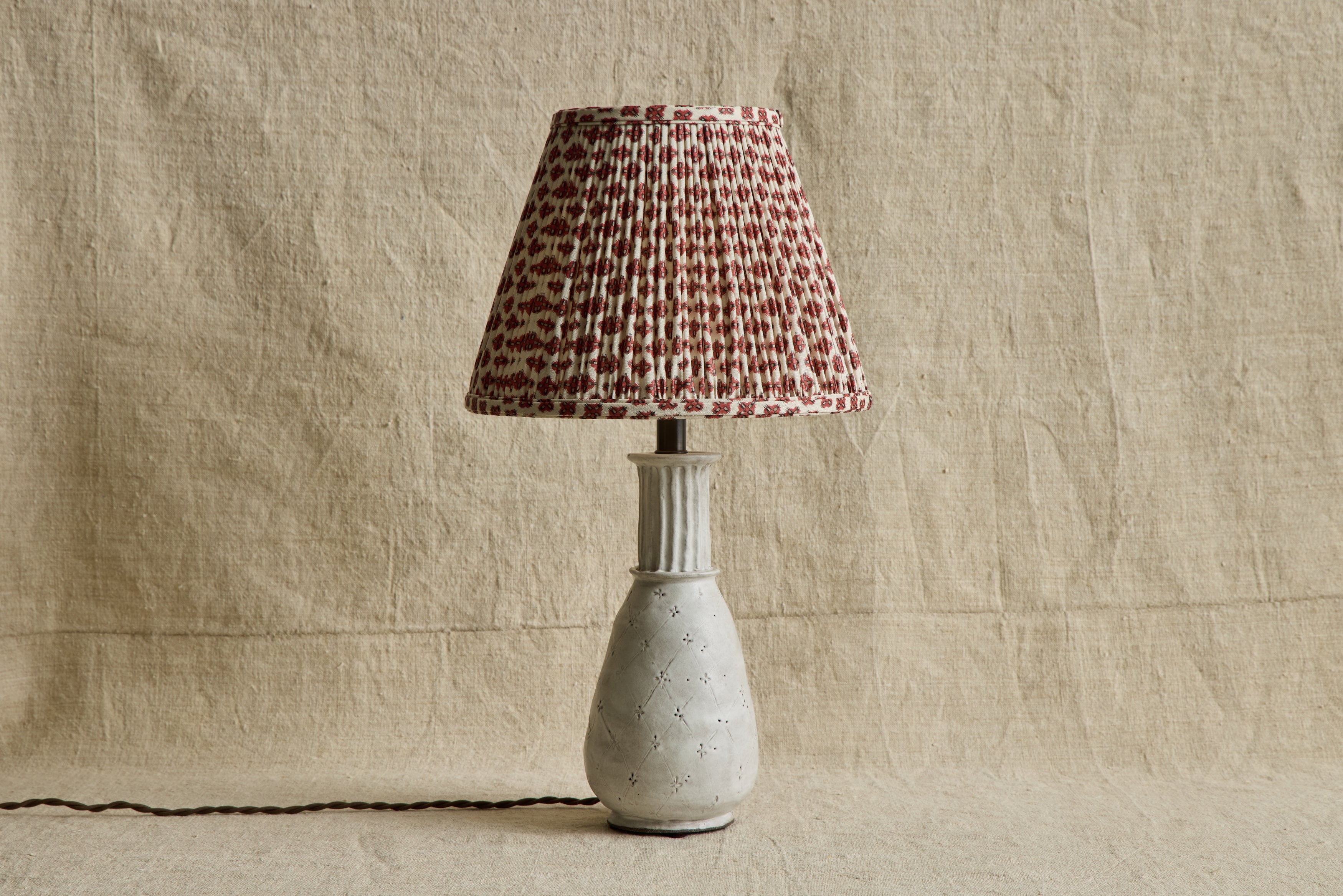 Nicky Kehoe - Knurl Brick Linen Pleated Lampshade (Multiple Styles)
