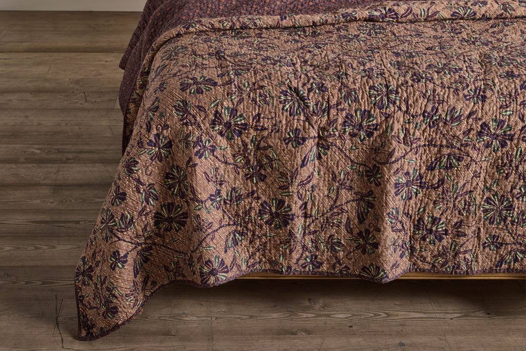 Nicky Kehoe - Aubergine Hash Stripe Quilt