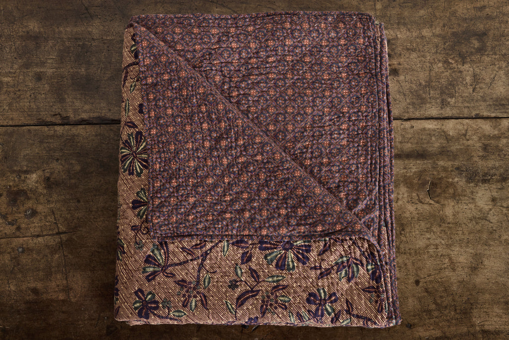 Nicky Kehoe - Aubergine Hash Stripe Quilt