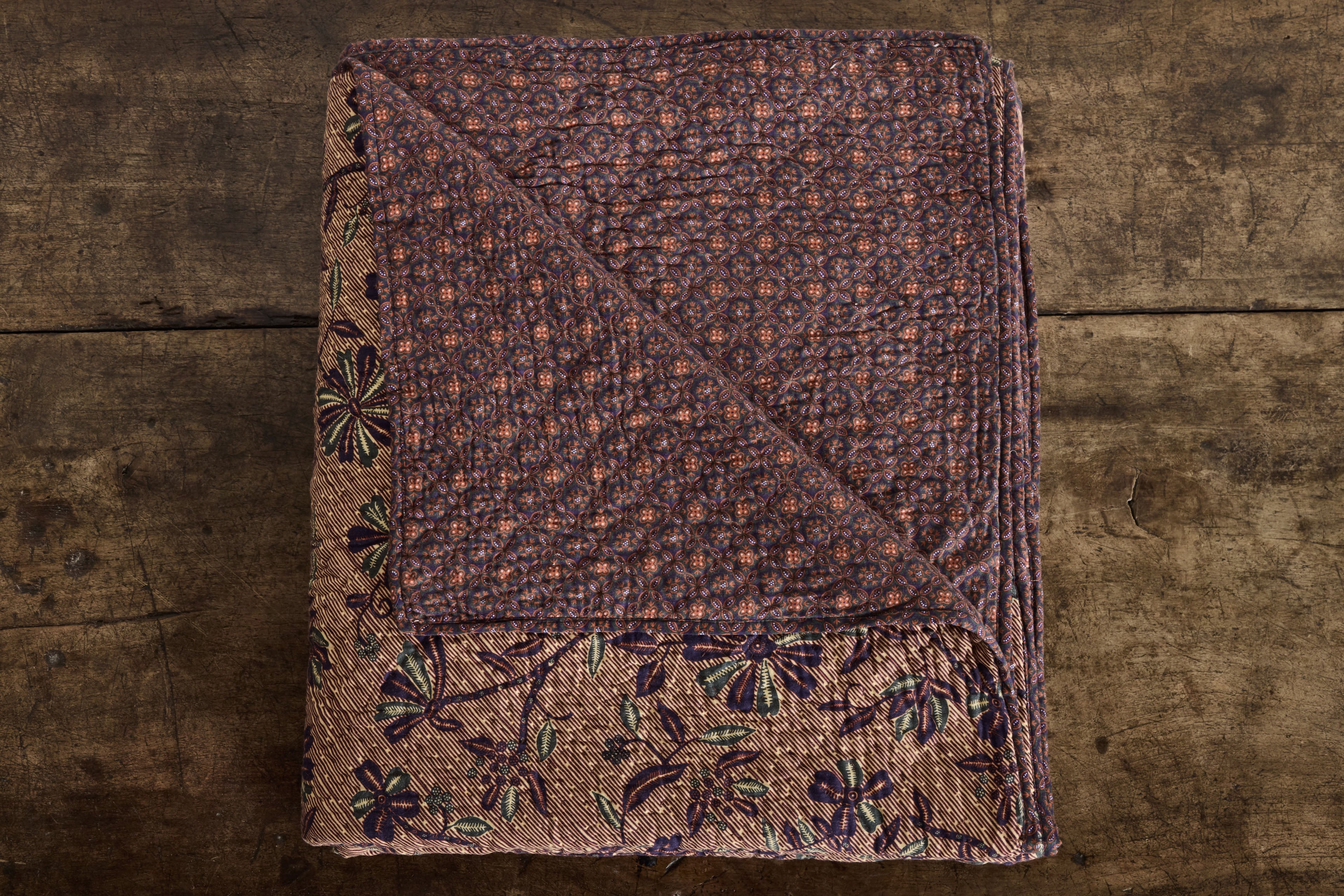 Nicky Kehoe - Aubergine Hash Stripe Quilt