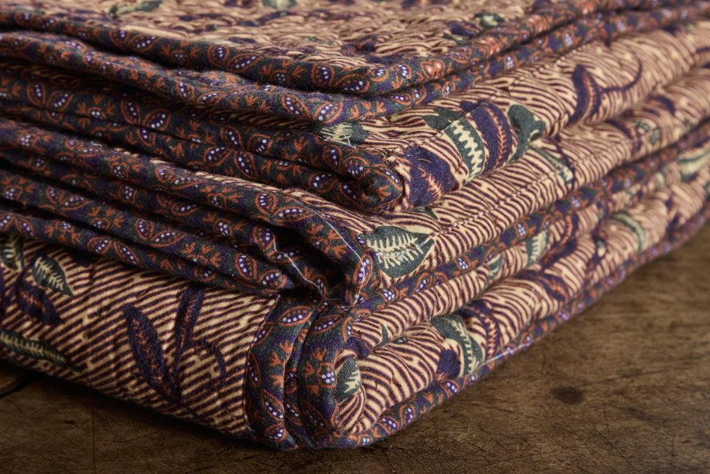 Nicky Kehoe - Aubergine Hash Stripe Quilt