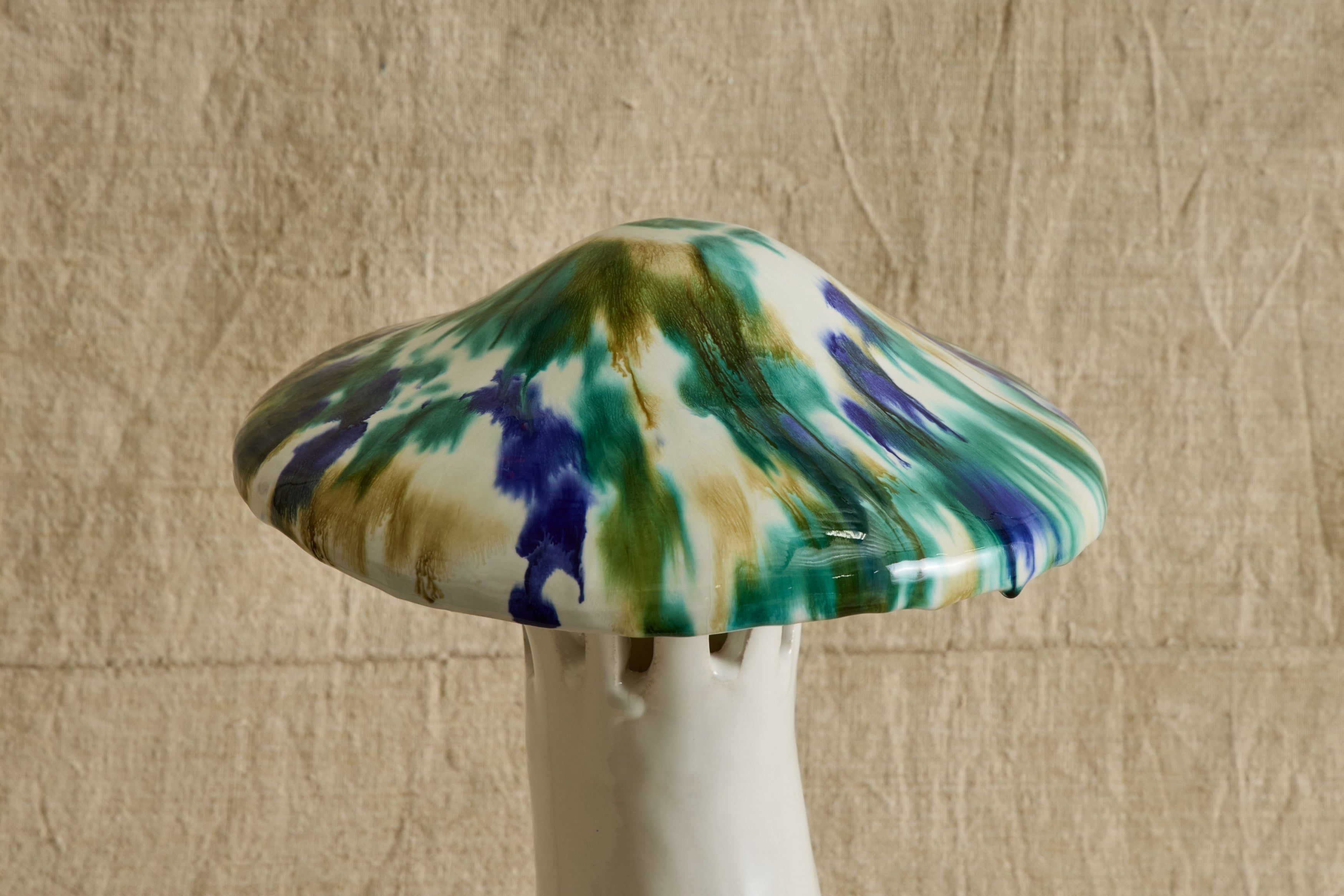 Nicky Kehoe - Shroom Lamp, Speckled Blue & Green