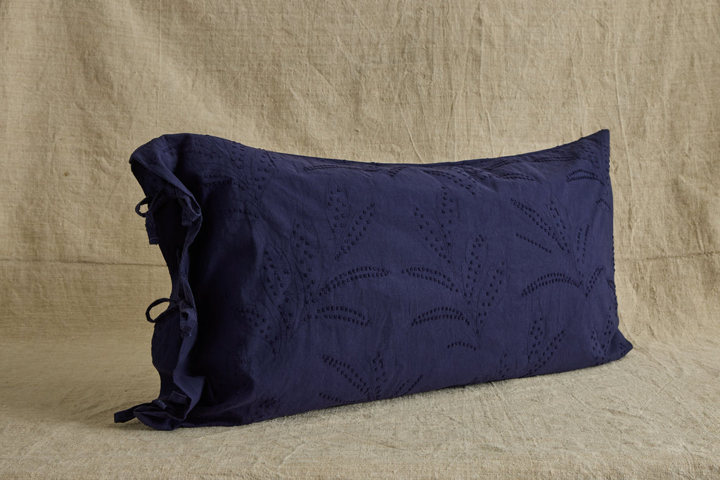 Nicky Kehoe - Hazel Ruffled Shams in Indigo