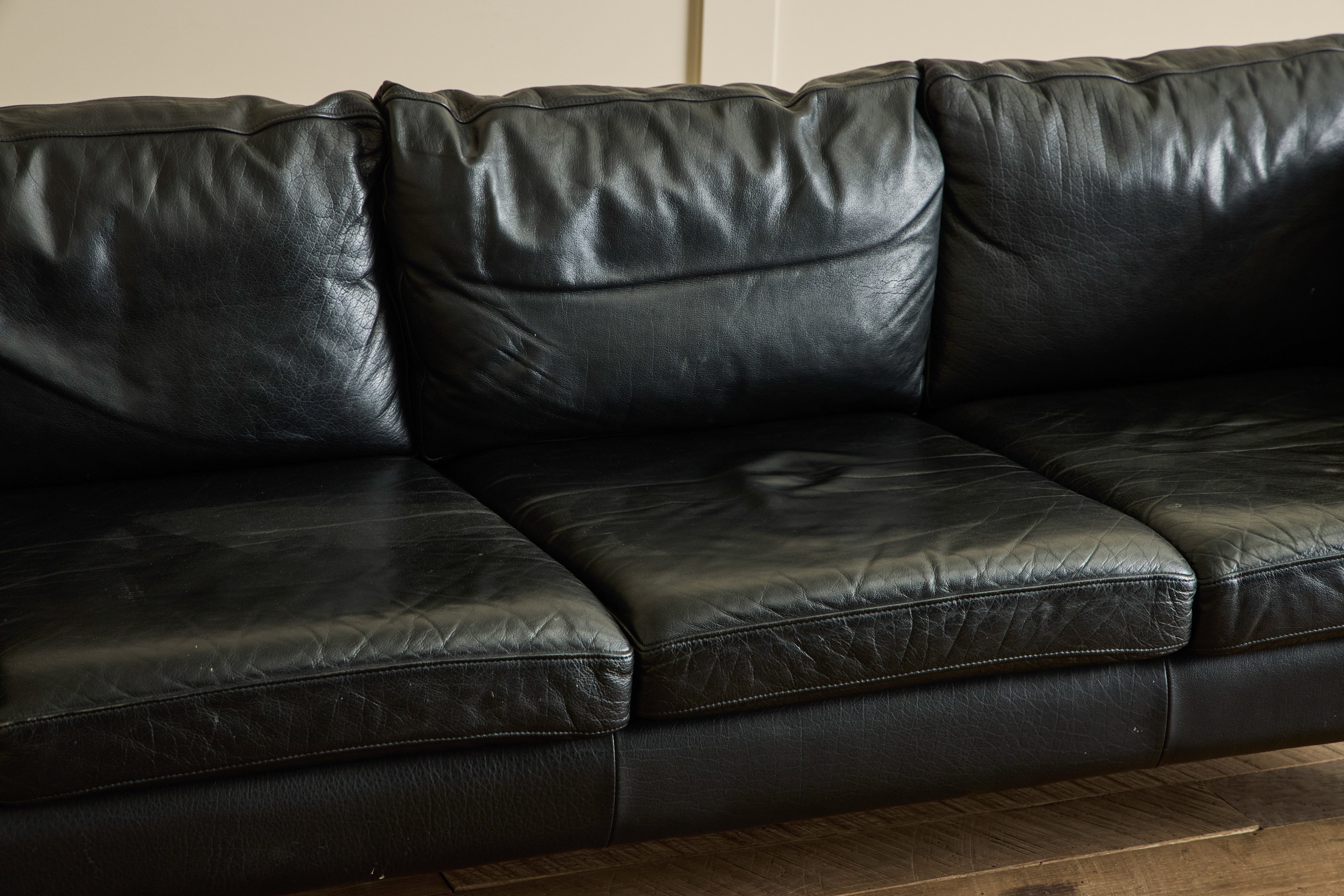 Nicky Kehoe - Stouby Black Leather Sofa