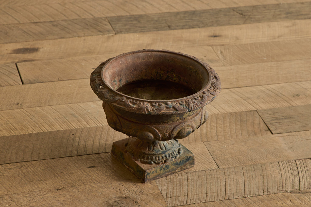 Nicky Kehoe - Pair of Brown Iron Garden Urns