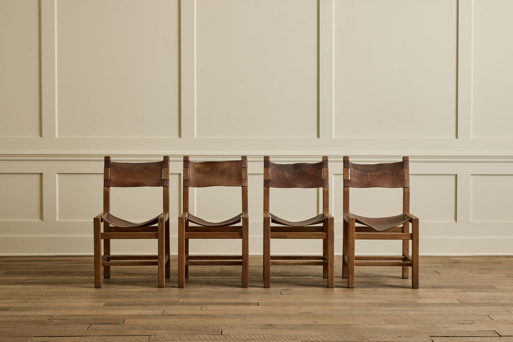 Nicky Kehoe - Set of 4 Maison Regain Leather Chairs