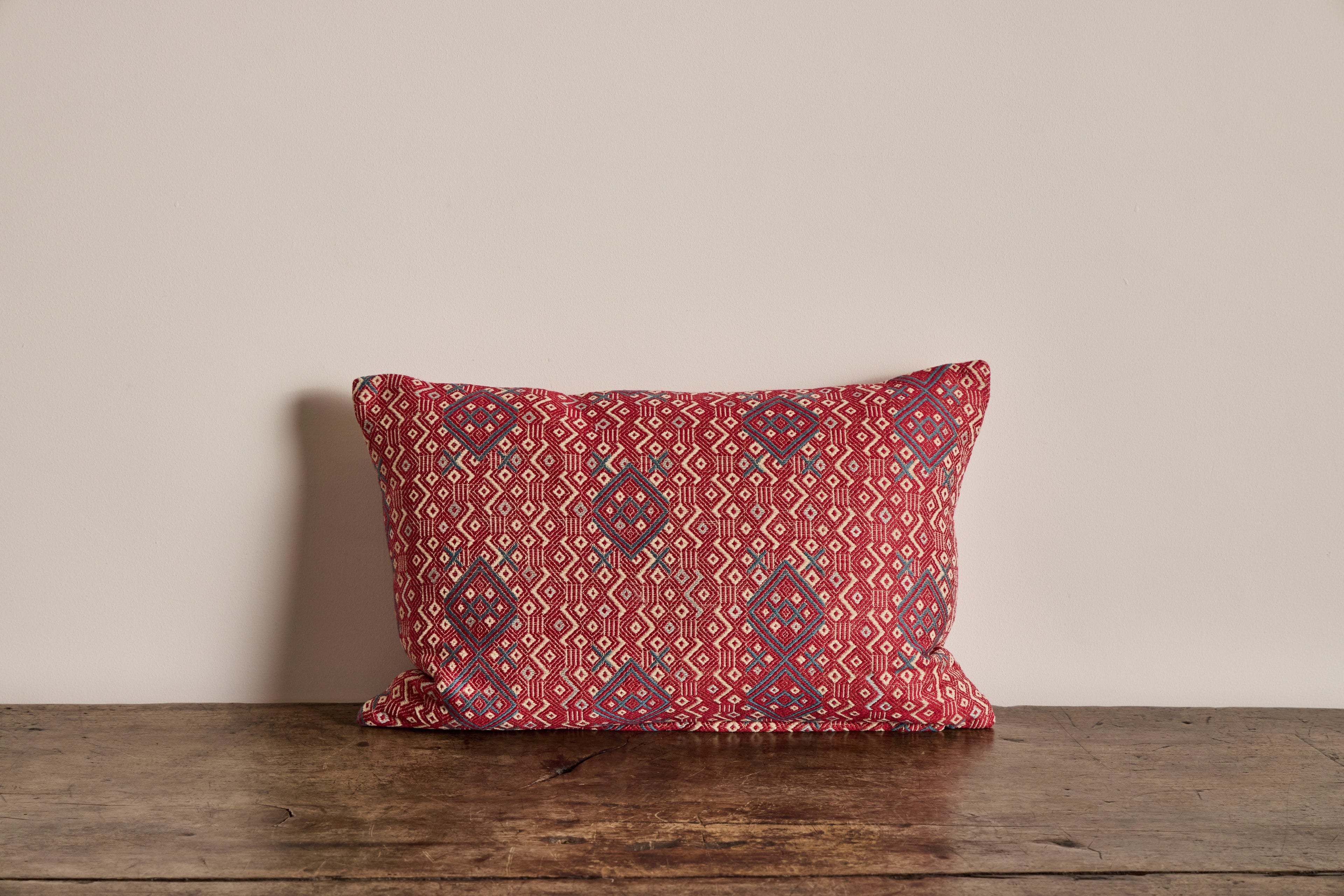 Nicky Kehoe - Susan Deliss Pillow in Criss Cross Red
