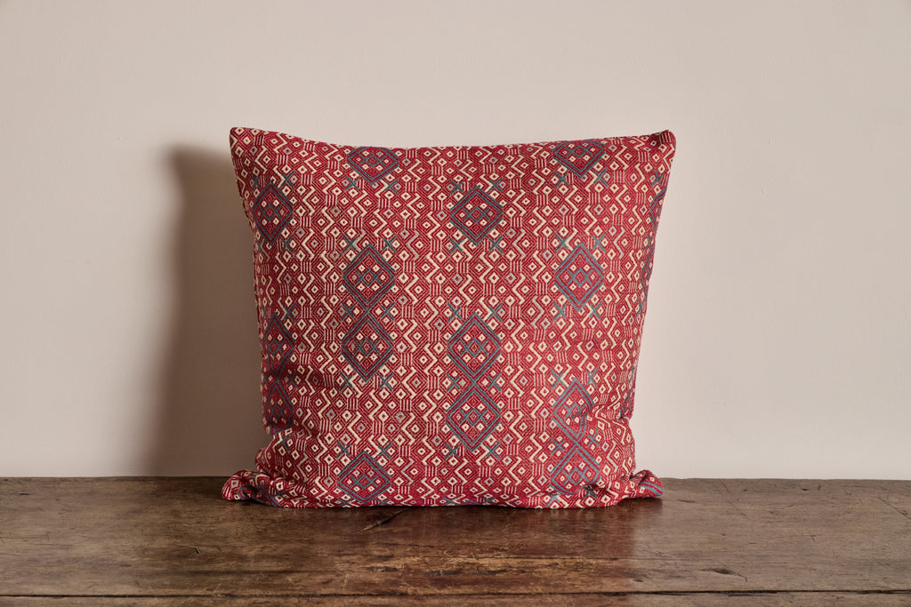 Nicky Kehoe - Susan Deliss Pillow in Criss Cross Red