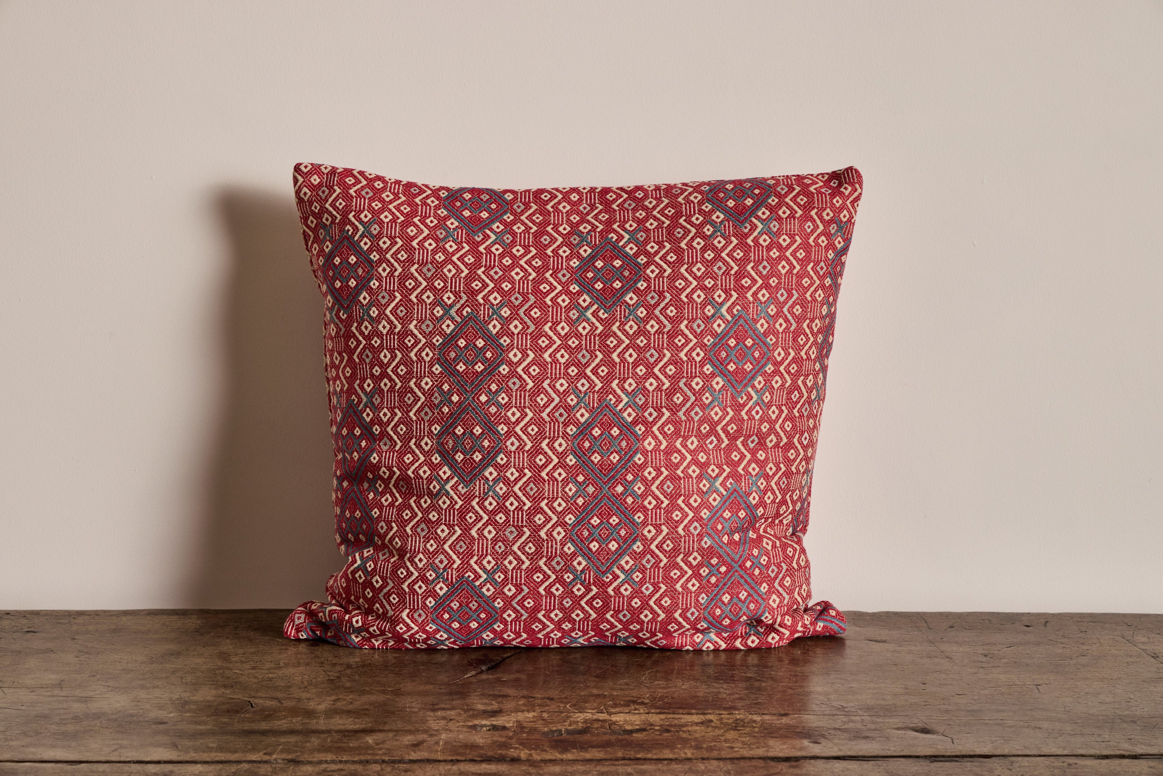 Nicky Kehoe - Susan Deliss Pillow in Criss Cross Red