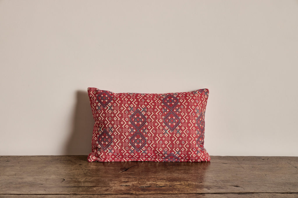 Nicky Kehoe - Susan Deliss Pillow in Criss Cross Red