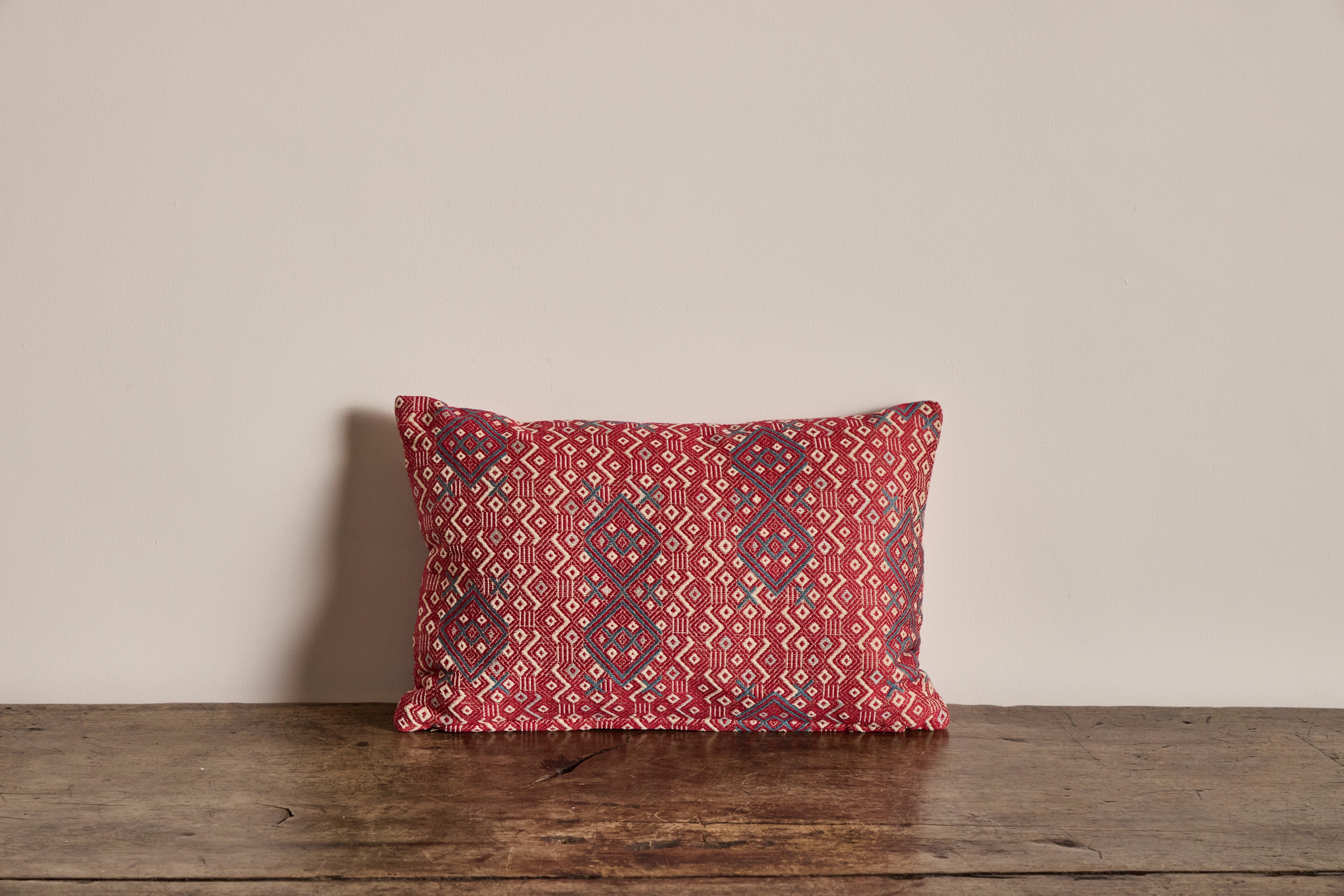 Nicky Kehoe - Susan Deliss Pillow in Criss Cross Red