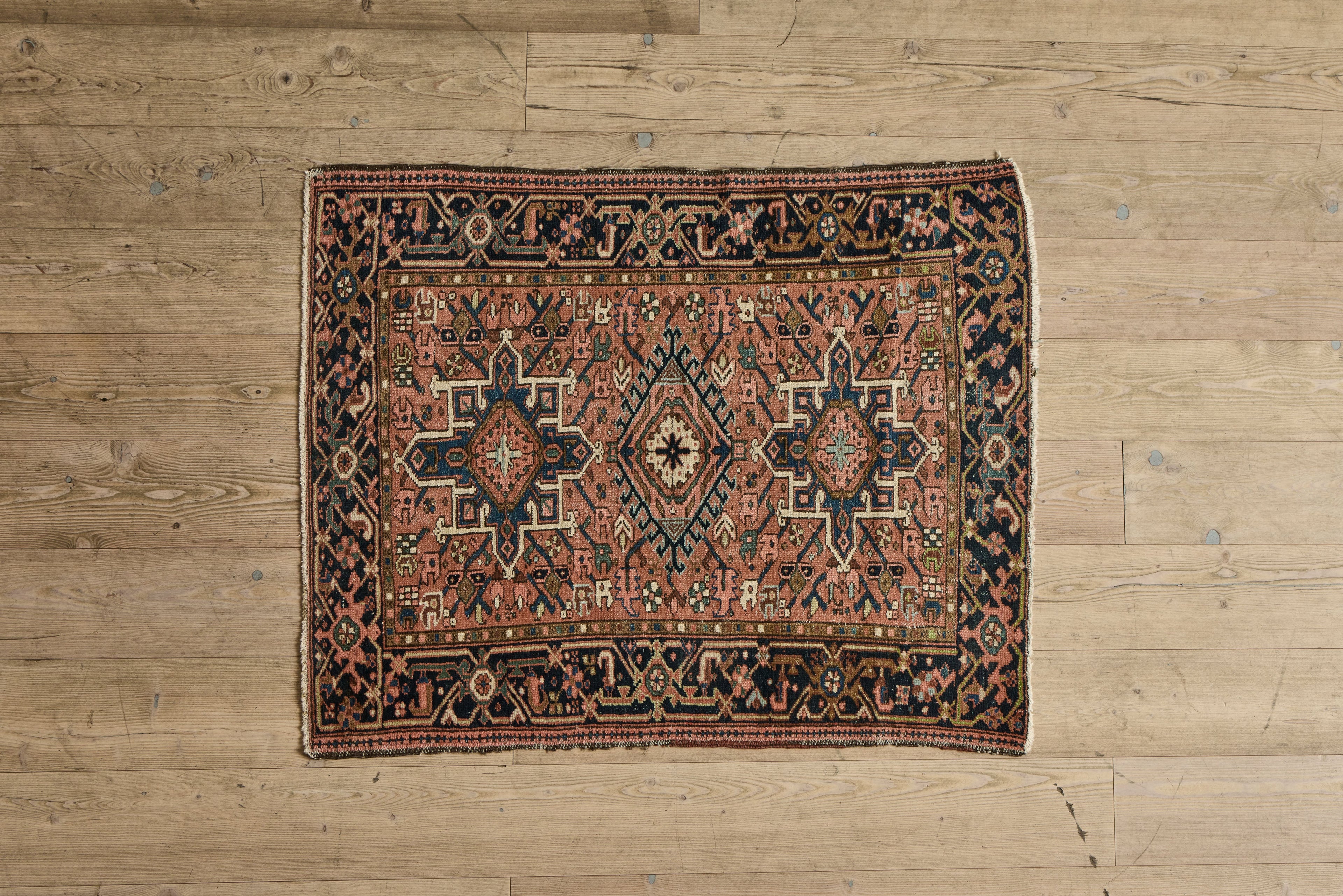 Nicky Kehoe - Pink Heriz Throw Rug 3’4 X 4’2