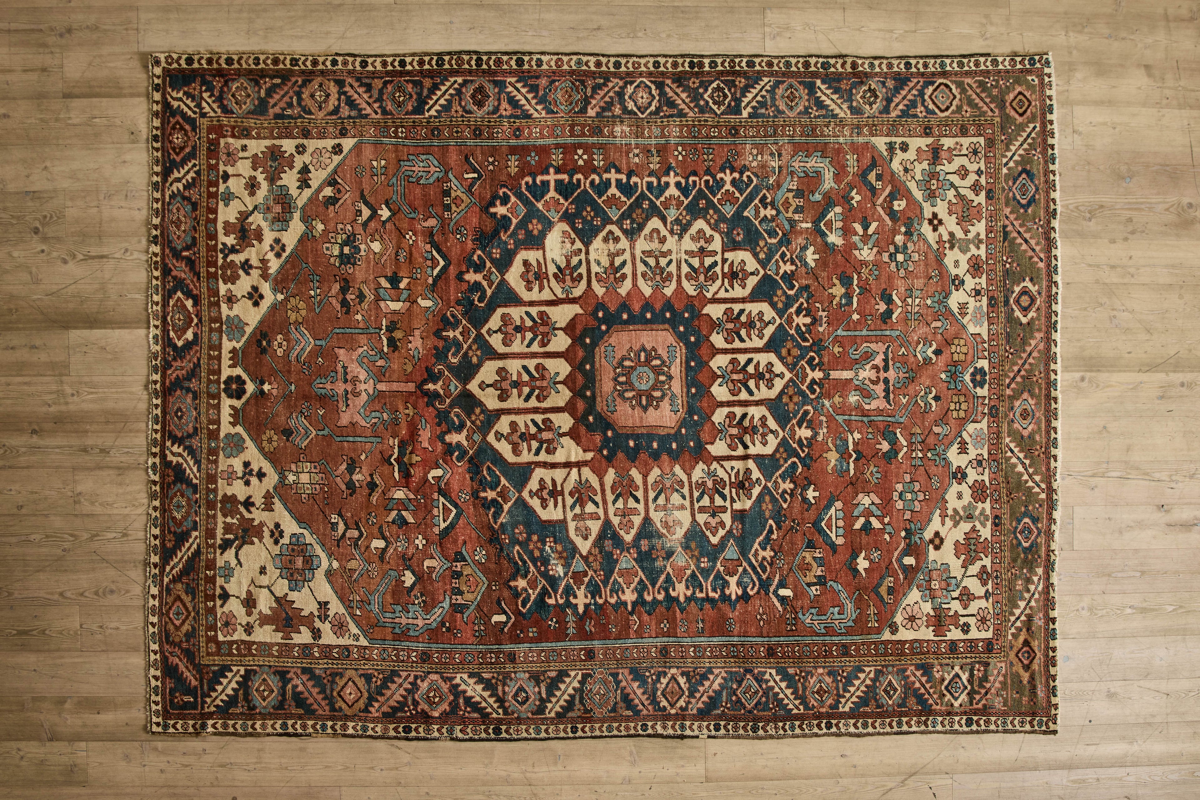 Nicky Kehoe - Blush & Blue Serapi Rug 9’ x 12’ 1”