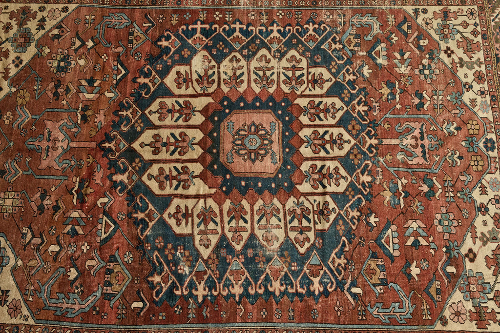 Nicky Kehoe - Blush & Blue Serapi Rug 9’ x 12’ 1”