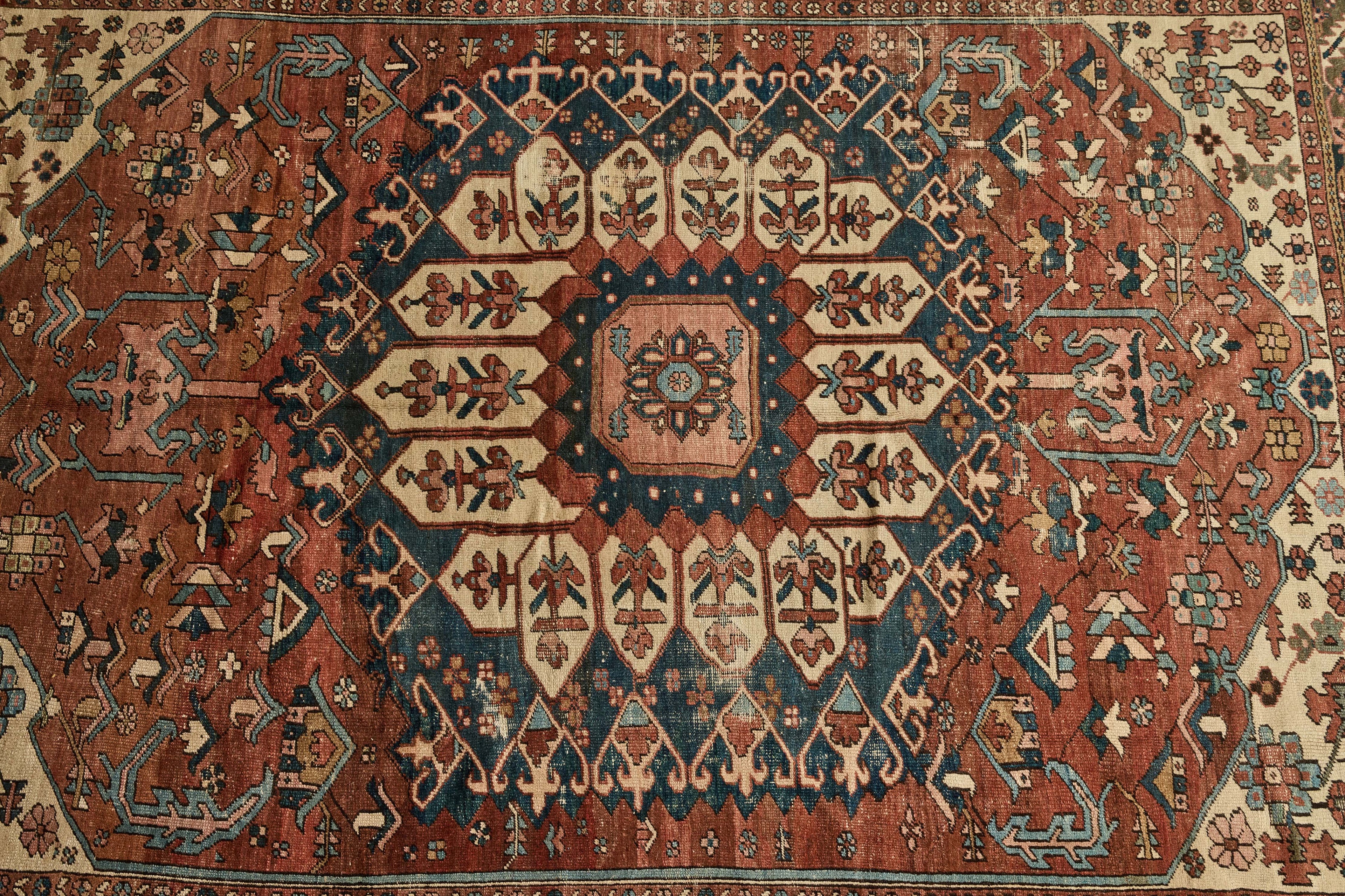 Nicky Kehoe - Blush & Blue Serapi Rug 9’ x 12’ 1”