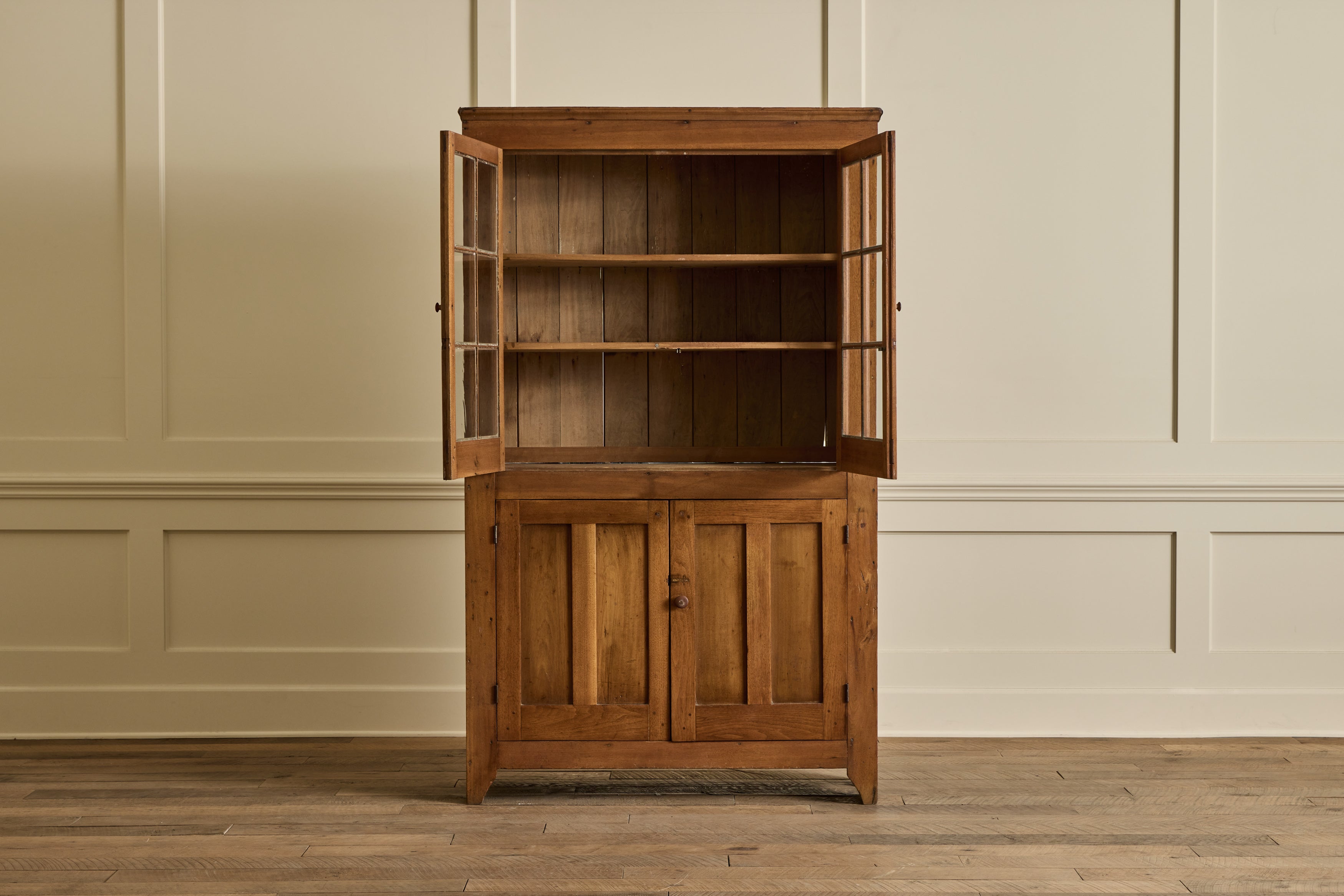 Nicky Kehoe - Walnut Glass Door Hutch