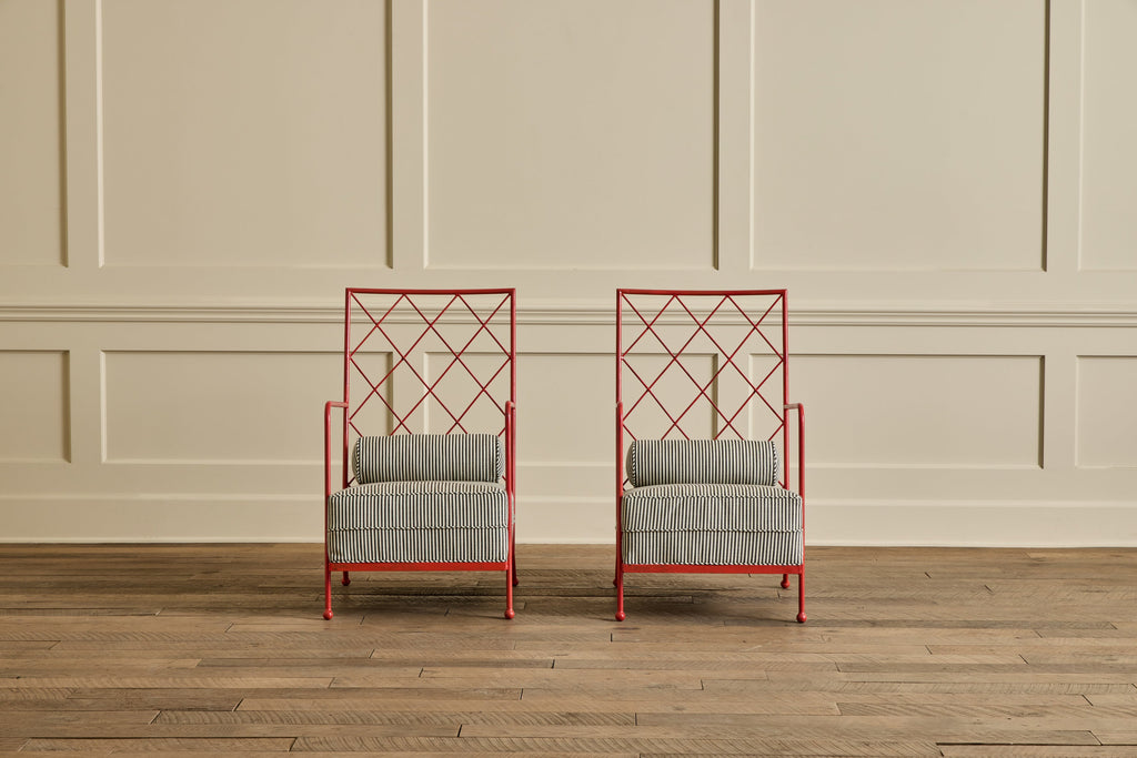 Nicky Kehoe - Pair of Red Royere Style Chairs