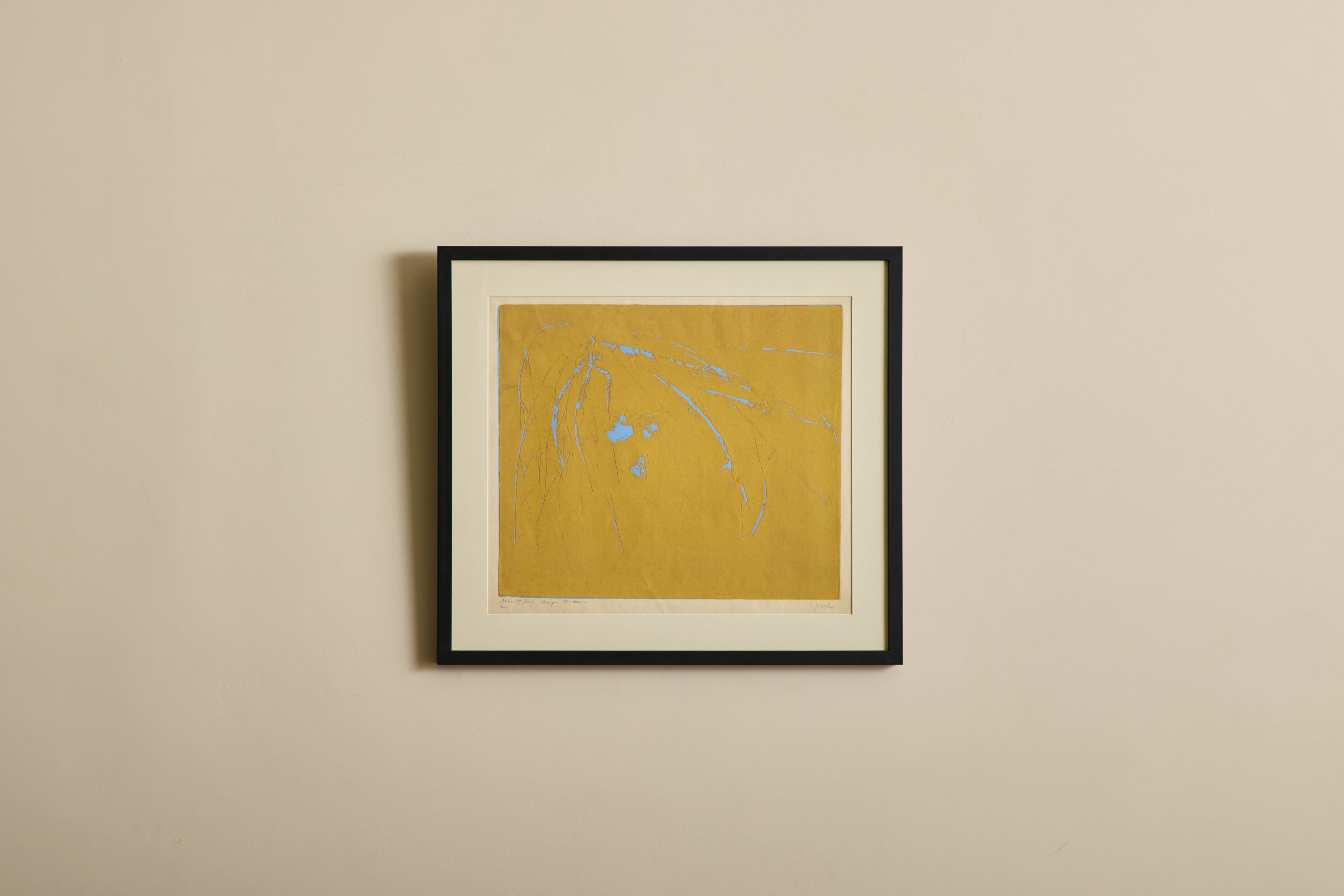 Nicky Kehoe - Mid Century Yellow Lithograph