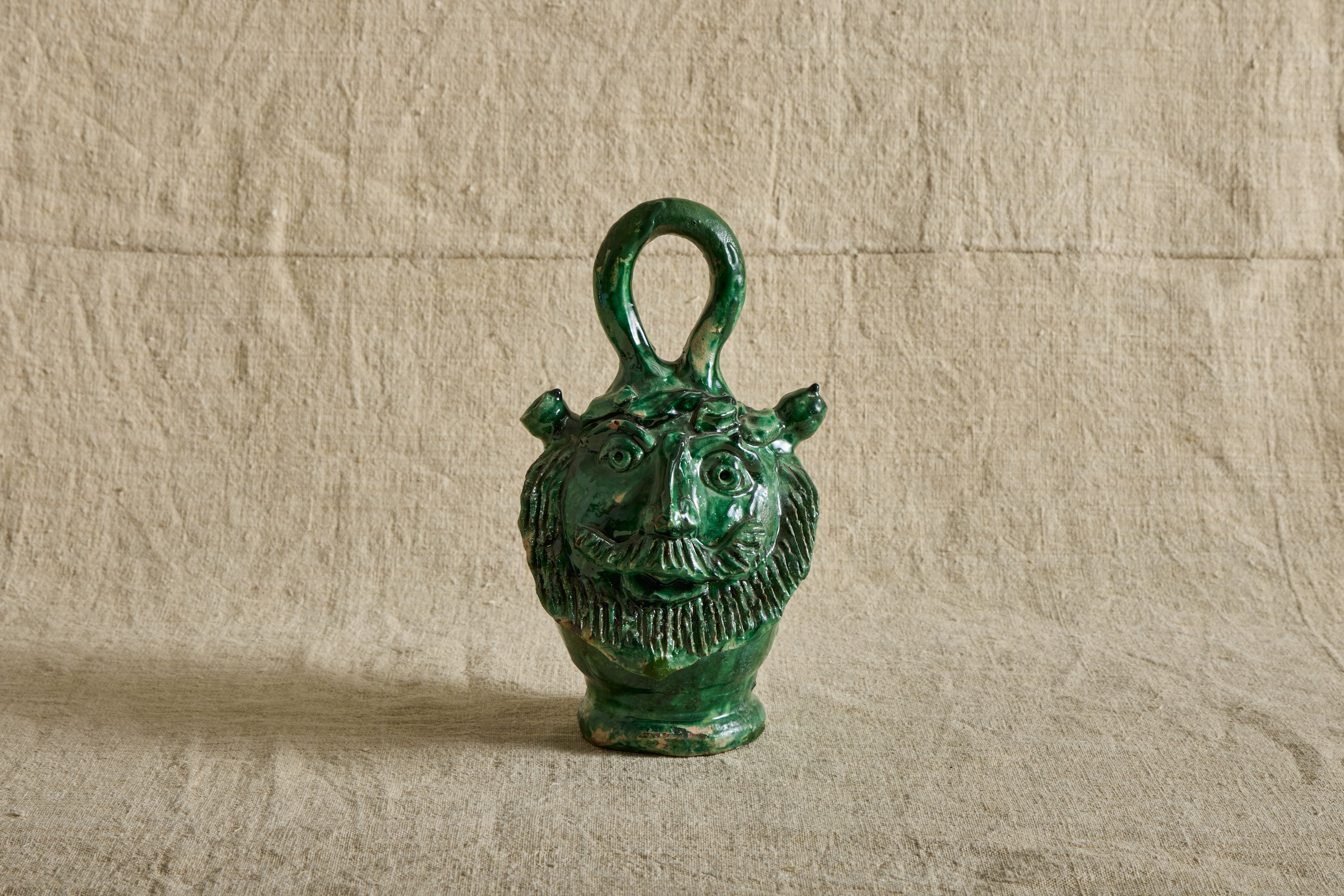 Nicky Kehoe - VTG GREEN ITALIAN FACE JUG