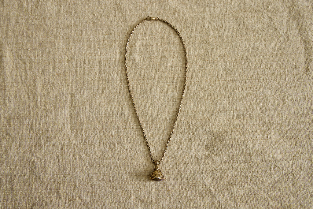Nicky Kehoe - Early Georgian Agate Fob with Guard Chain Necklace