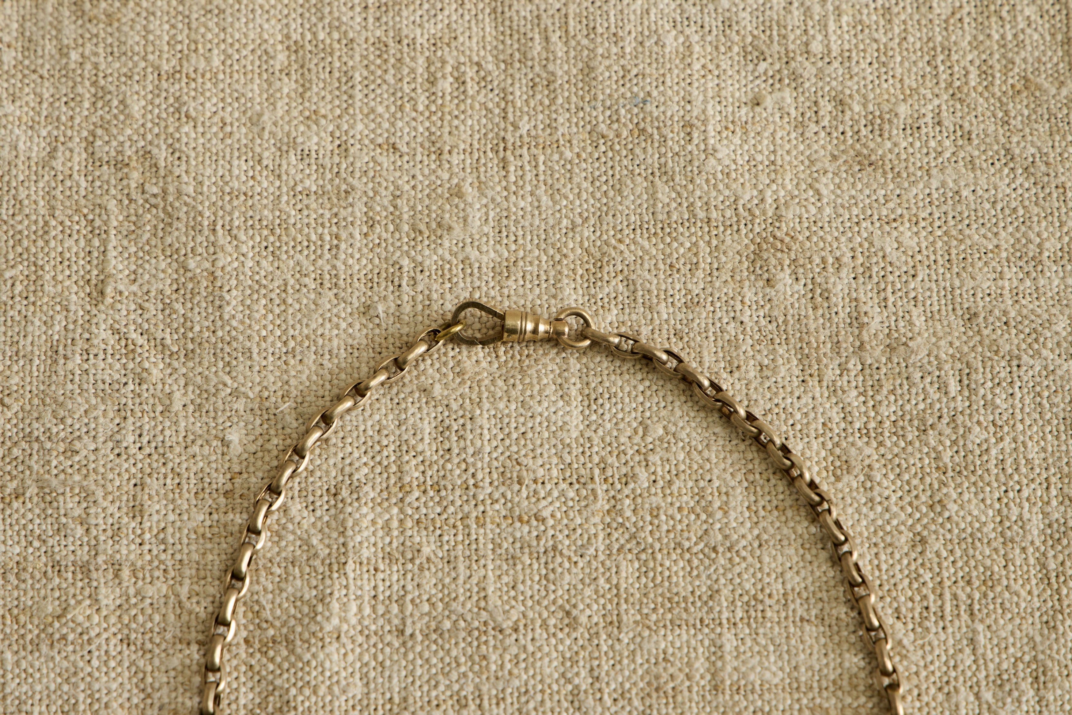Nicky Kehoe - Early Georgian Agate Fob with Guard Chain Necklace