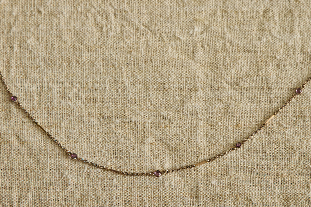 Nicky Kehoe - Purple Amethyst Long Chain Necklace