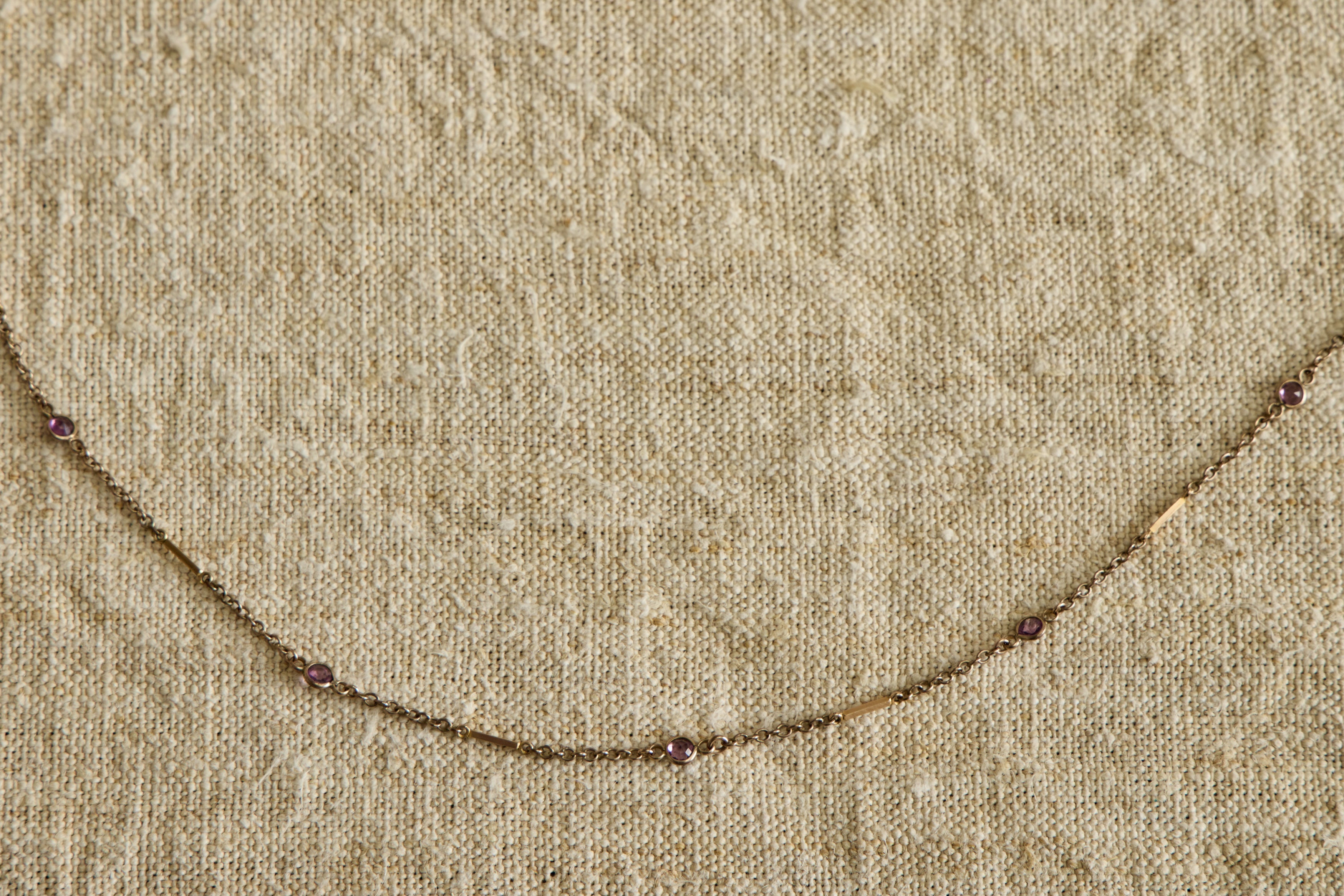 Nicky Kehoe - Purple Amethyst Long Chain Necklace