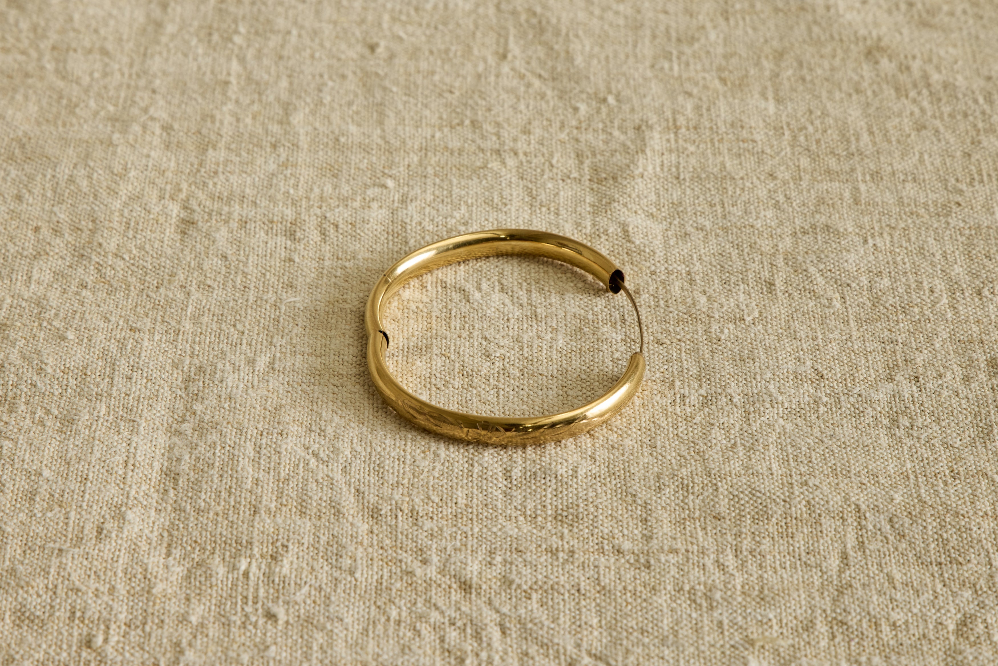 Nicky Kehoe - Early 20th Century Etched Floral Hinge Bracelet