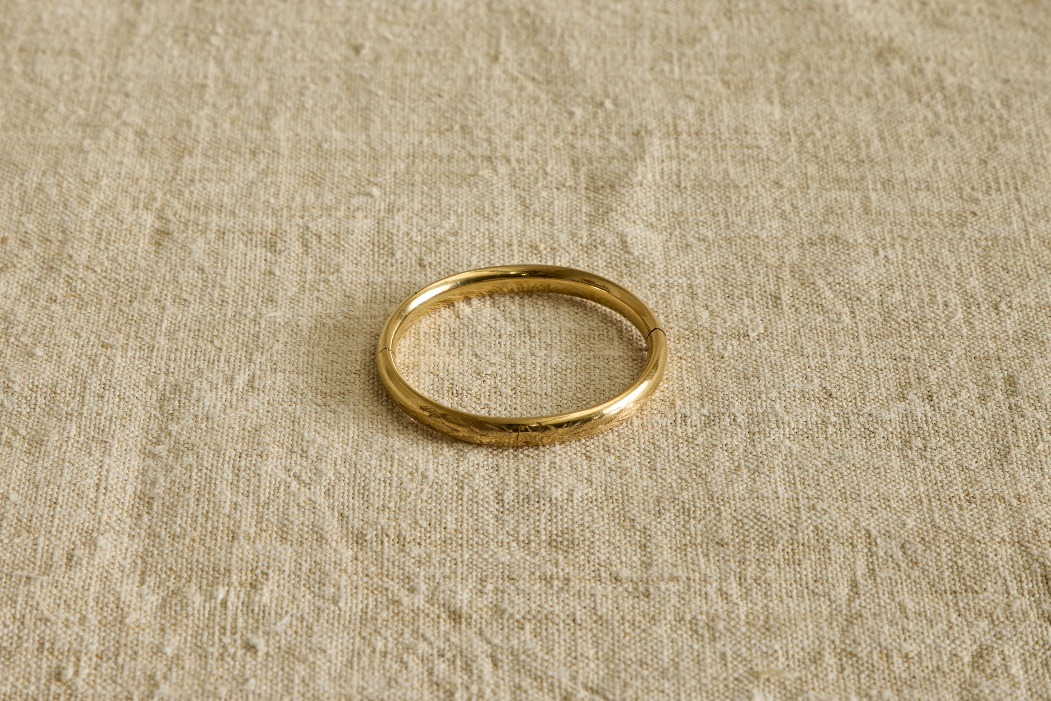 Nicky Kehoe - Early 20th Century Etched Floral Hinge Bracelet