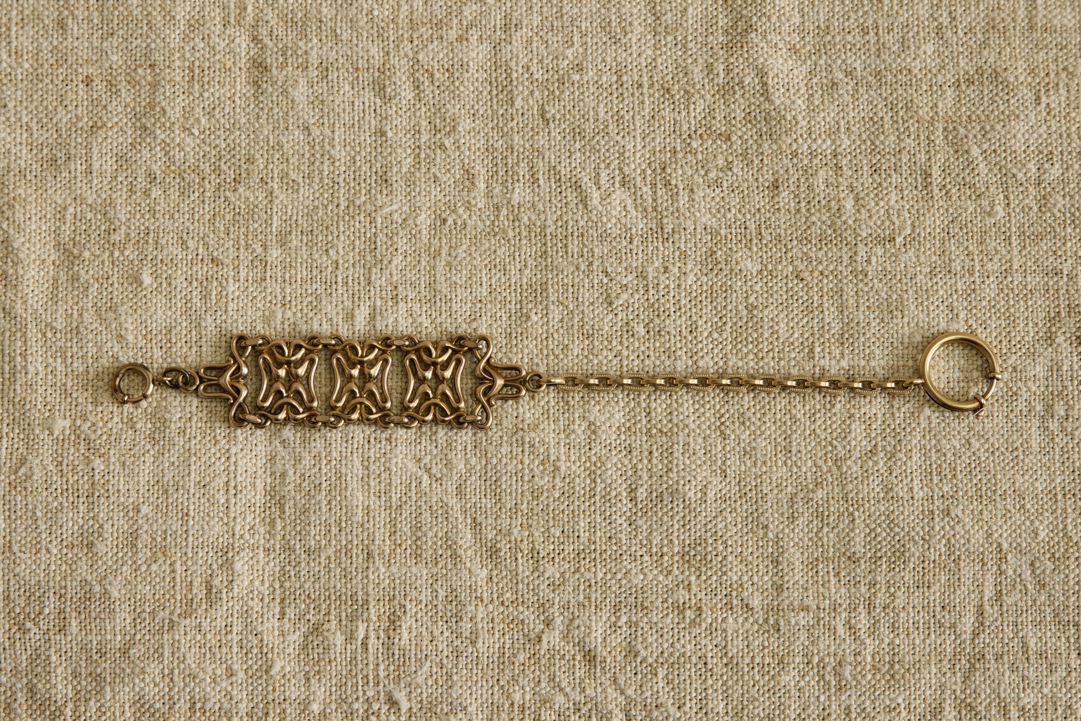 Nicky Kehoe - Early 20th Century Woven Drop Fob Bracelet