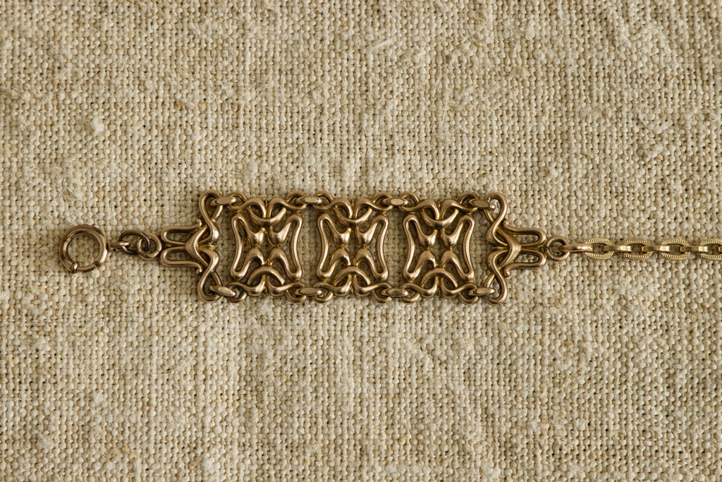 Nicky Kehoe - Early 20th Century Woven Drop Fob Bracelet